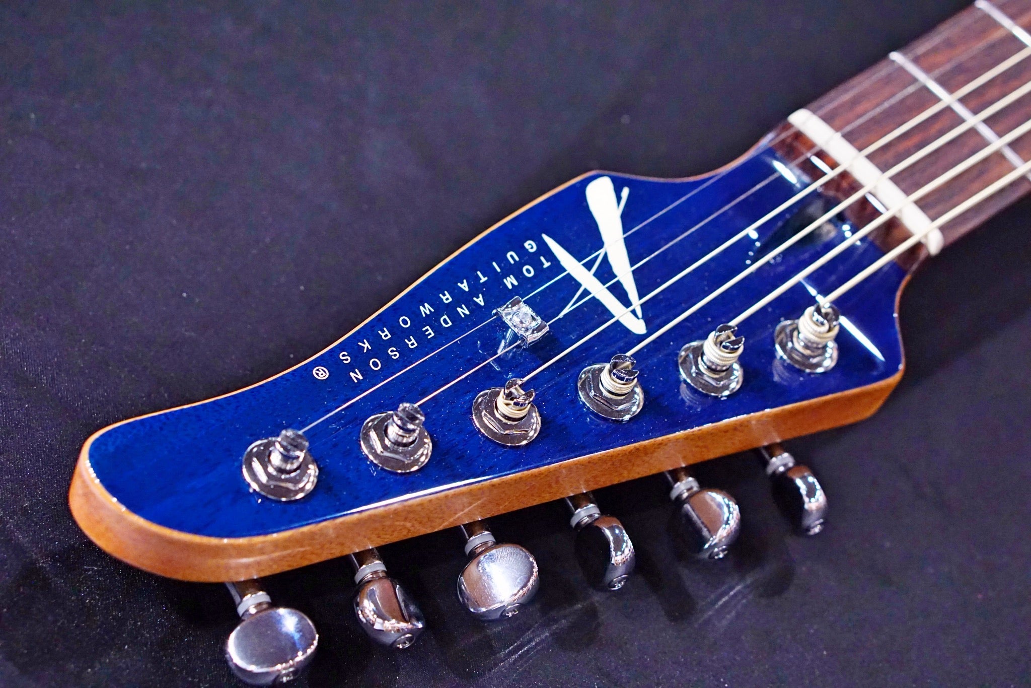 Tom Anderson Crowdster Bora Blue Surf with Binding 09-21-20N - HIENDGUITAR Anderson GUITAR