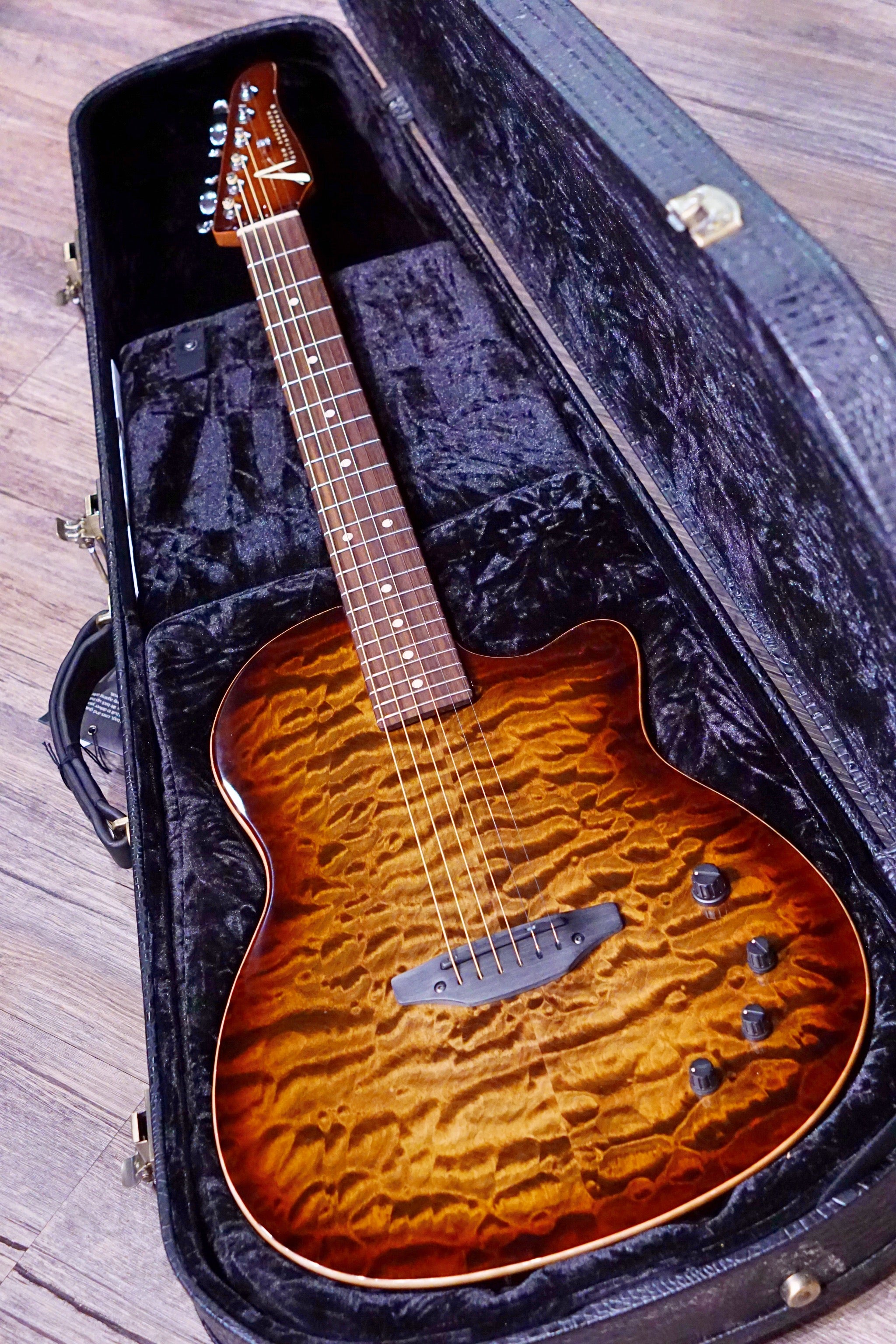 Tom Anderson Crowdster Natural Mocha Burst with Binding 10-06-20N - HIENDGUITAR Anderson GUITAR