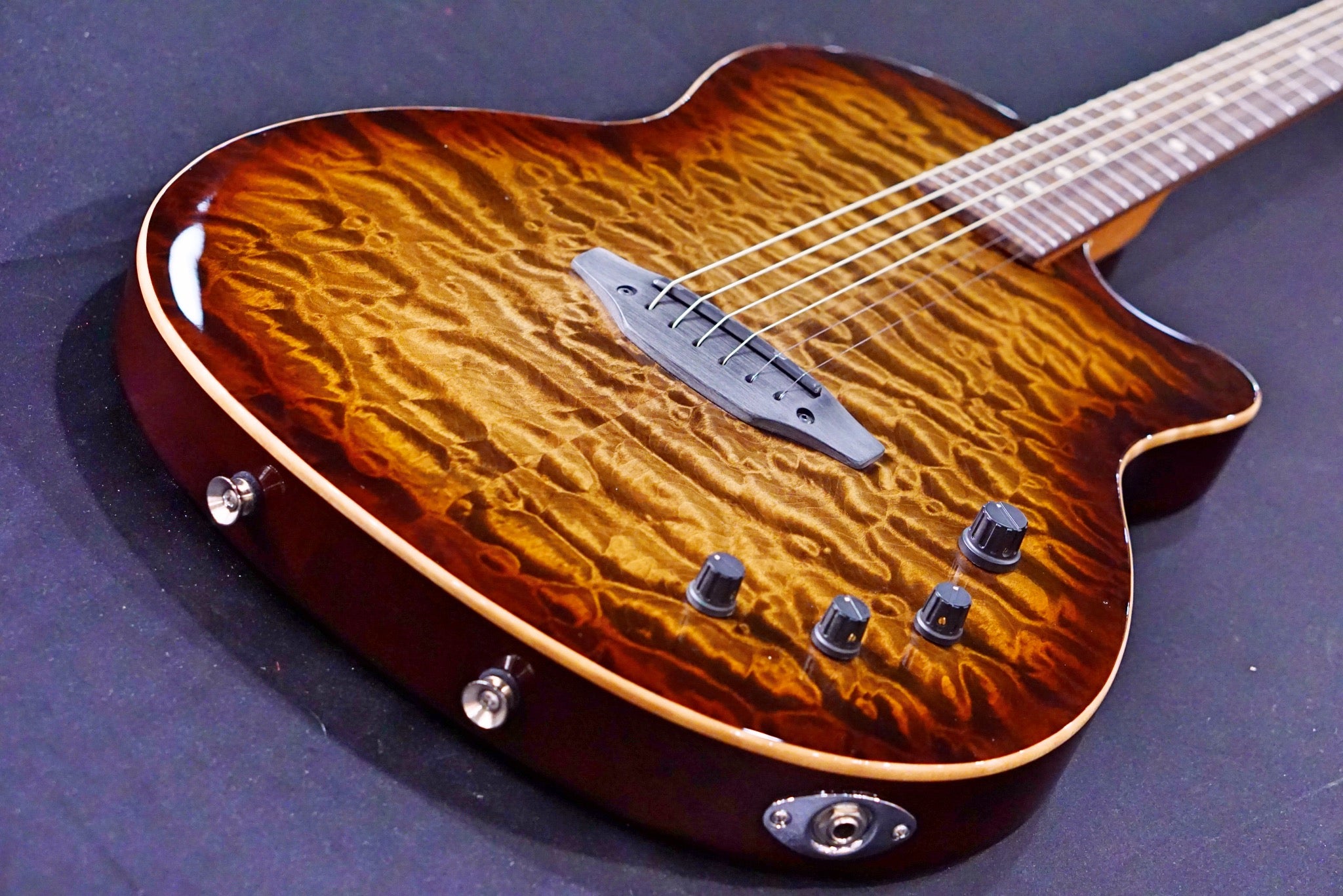 Tom Anderson Crowdster Natural Mocha Burst with Binding 10-06-20N - HIENDGUITAR Anderson GUITAR