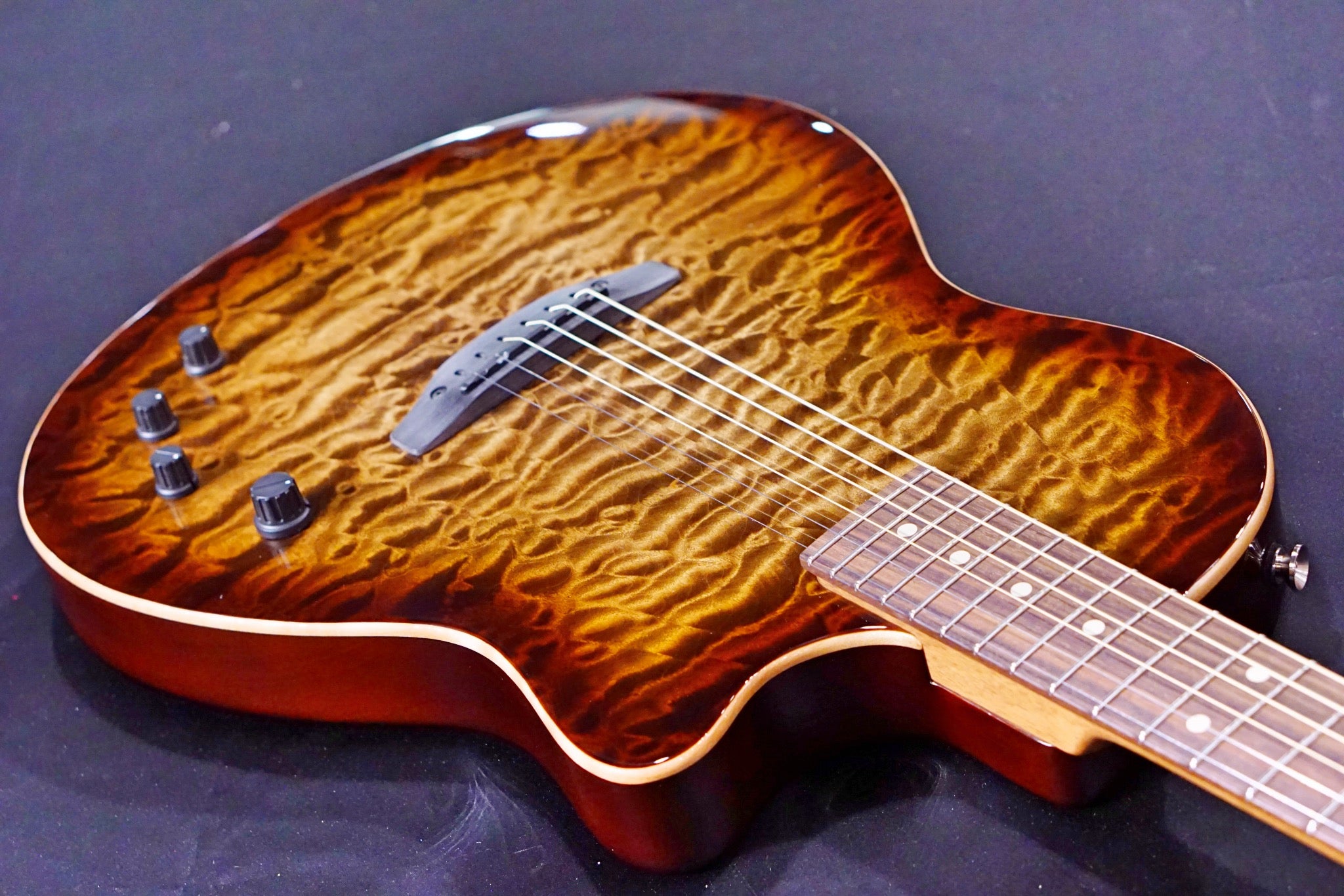 Tom Anderson Crowdster Natural Mocha Burst with Binding 10-06-20N - HIENDGUITAR Anderson GUITAR