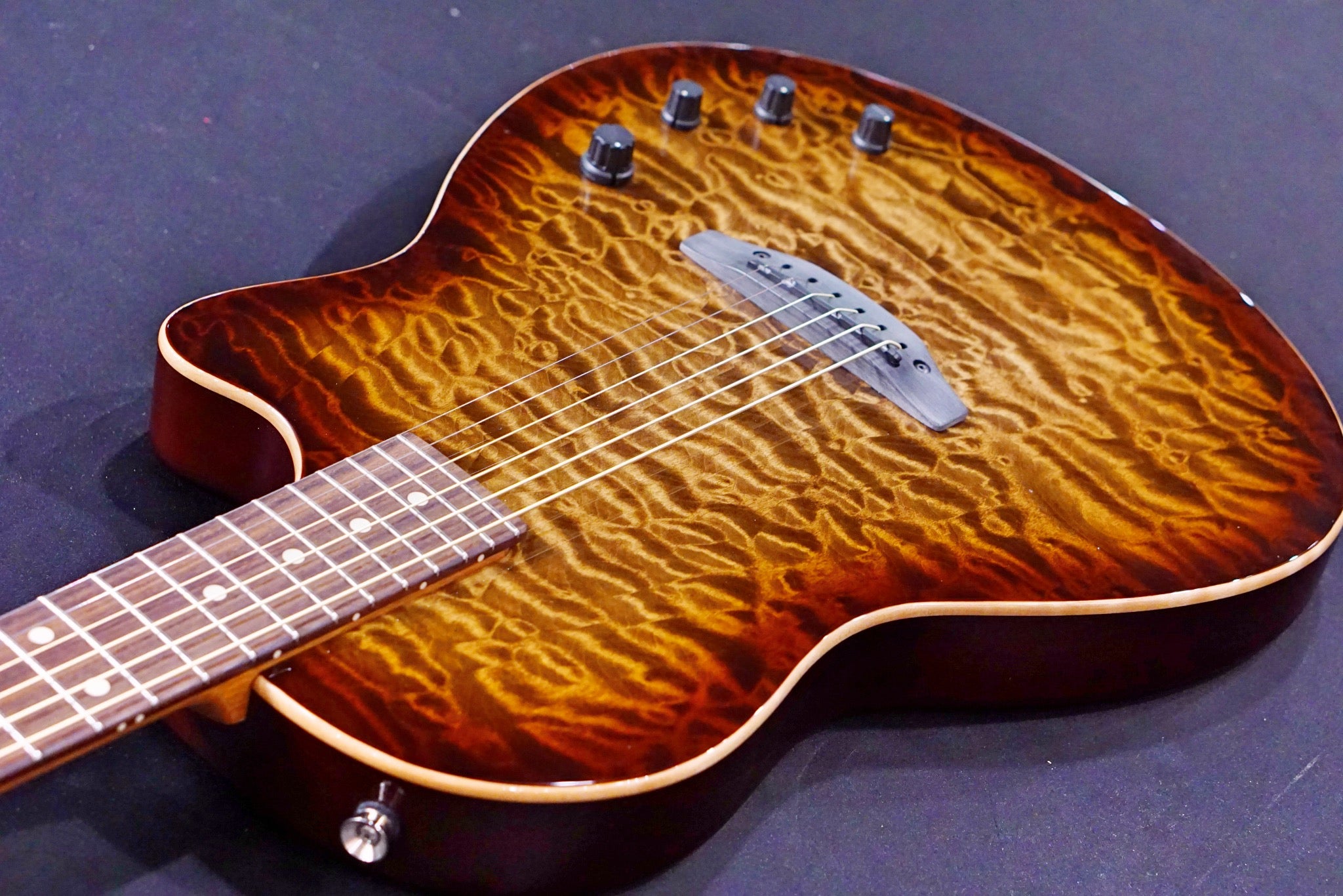 Tom Anderson Crowdster Natural Mocha Burst with Binding 10-06-20N - HIENDGUITAR Anderson GUITAR
