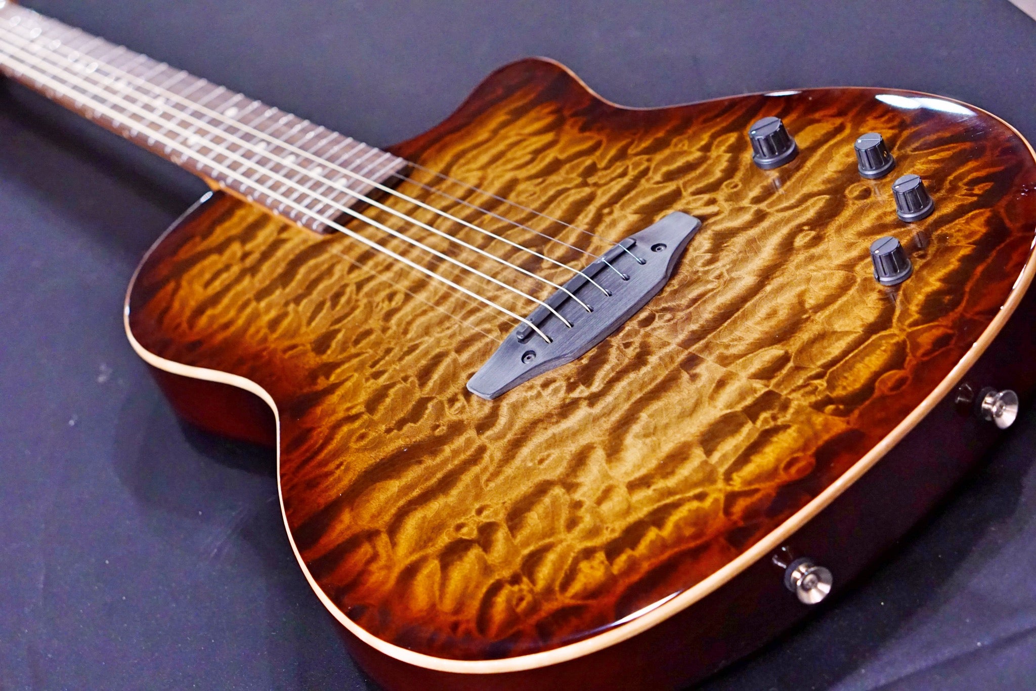 Tom Anderson Crowdster Natural Mocha Burst with Binding 10-06-20N - HIENDGUITAR Anderson GUITAR