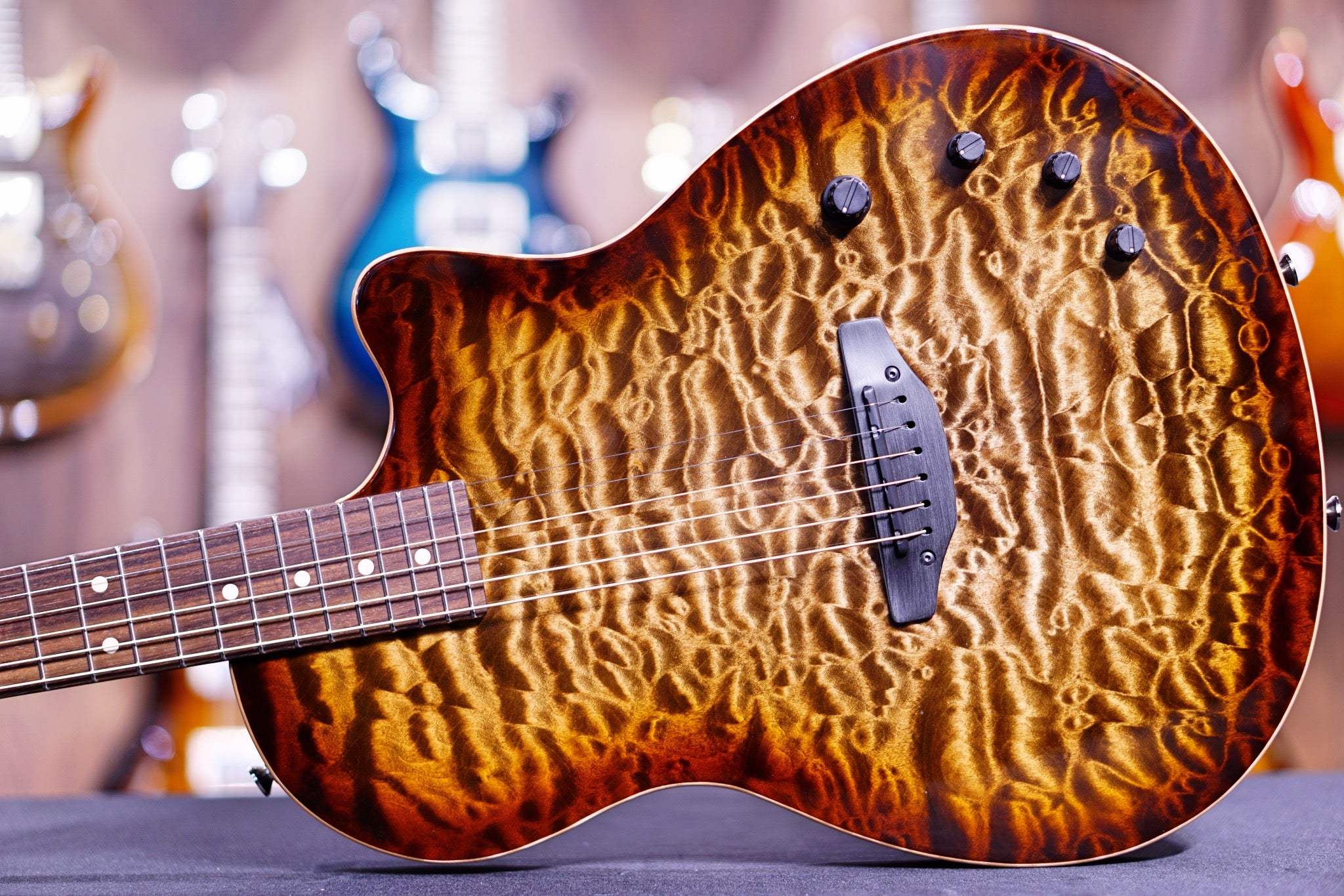 Tom Anderson Crowdster Natural Mocha Burst with Binding 10-06-20N - HIENDGUITAR Anderson GUITAR