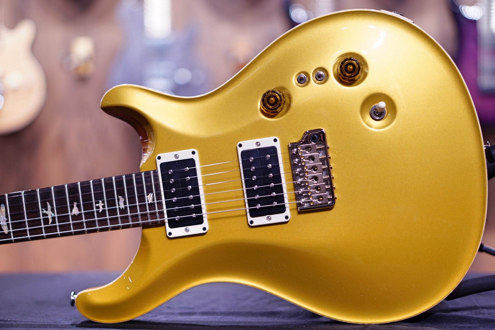 PRS 35th Anniversary Custom 24 - Gold Top with Pattern Thin Neck 0336113 - HIENDGUITAR PRS GUITAR