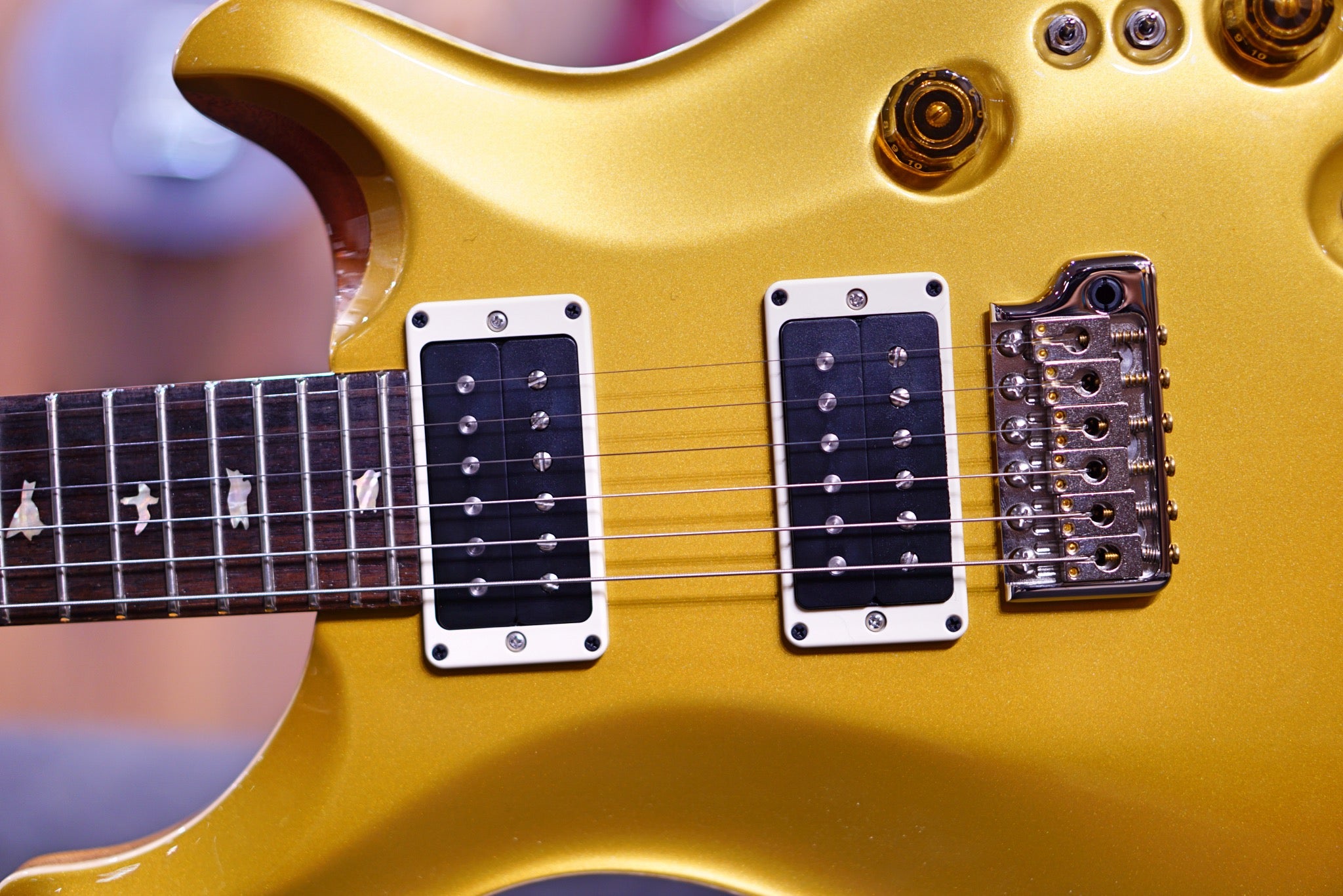 PRS 35th Anniversary Custom 24 - Gold Top with Pattern Thin Neck 0336113 - HIENDGUITAR PRS GUITAR