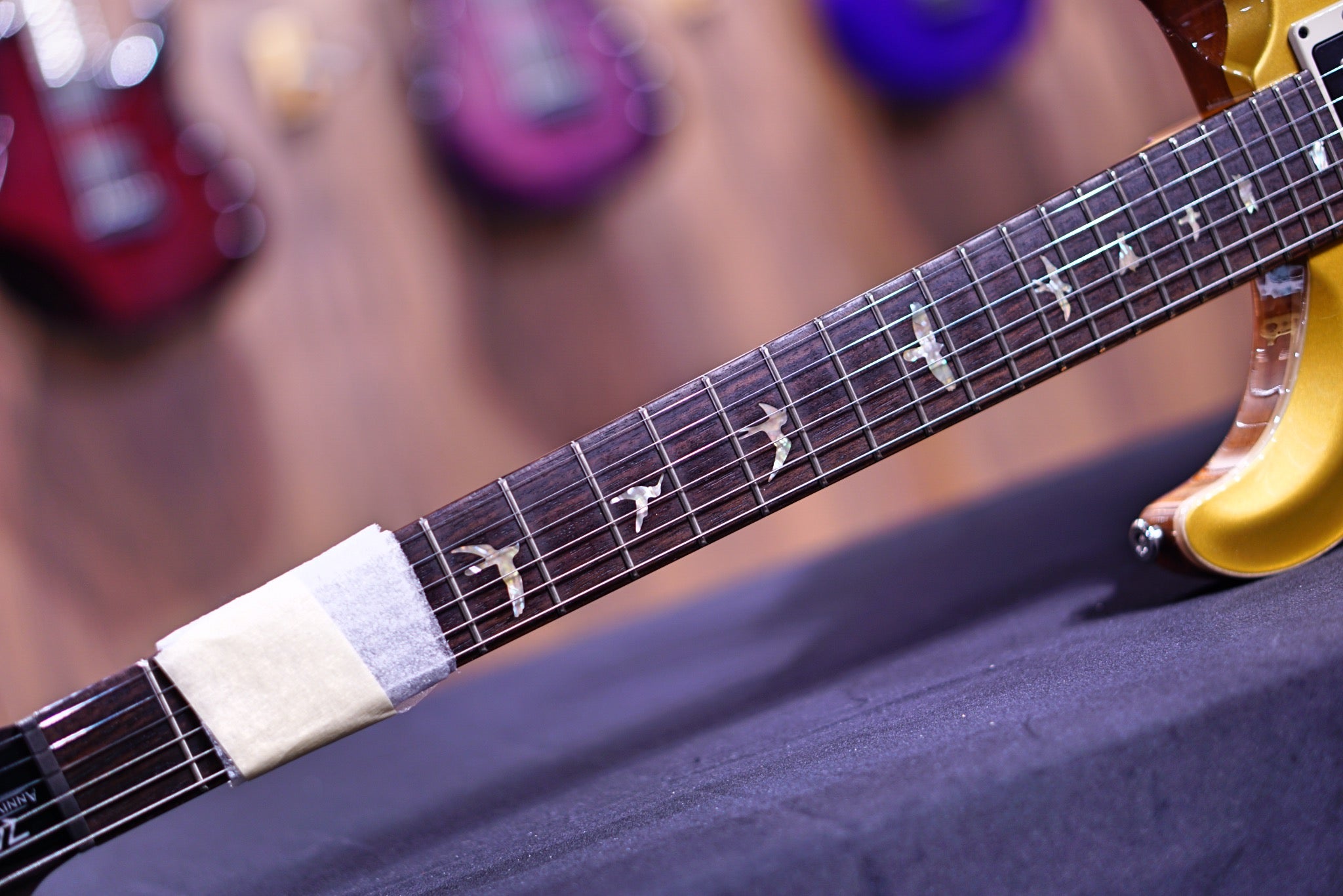 PRS 35th Anniversary Custom 24 - Gold Top with Pattern Thin Neck 0336113 - HIENDGUITAR PRS GUITAR