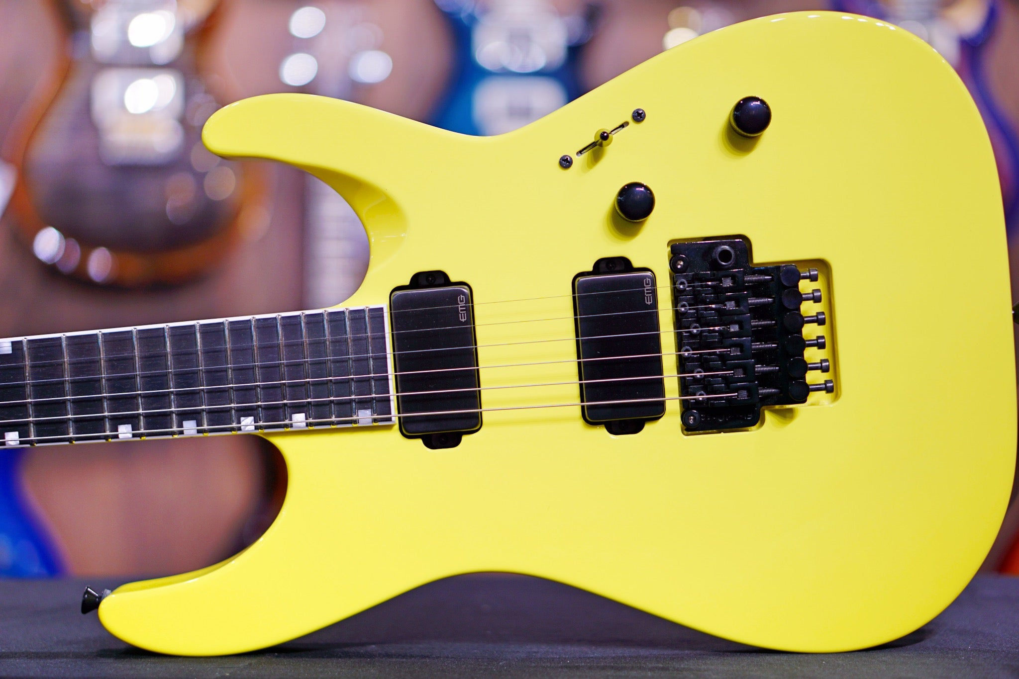 ESP Original M-II CTM Neon Yellow E3221202 - HIENDGUITAR ESP GUITAR