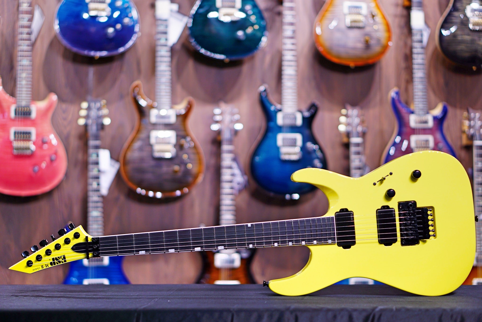 ESP Original M-II CTM Neon Yellow E3221202 - HIENDGUITAR ESP GUITAR