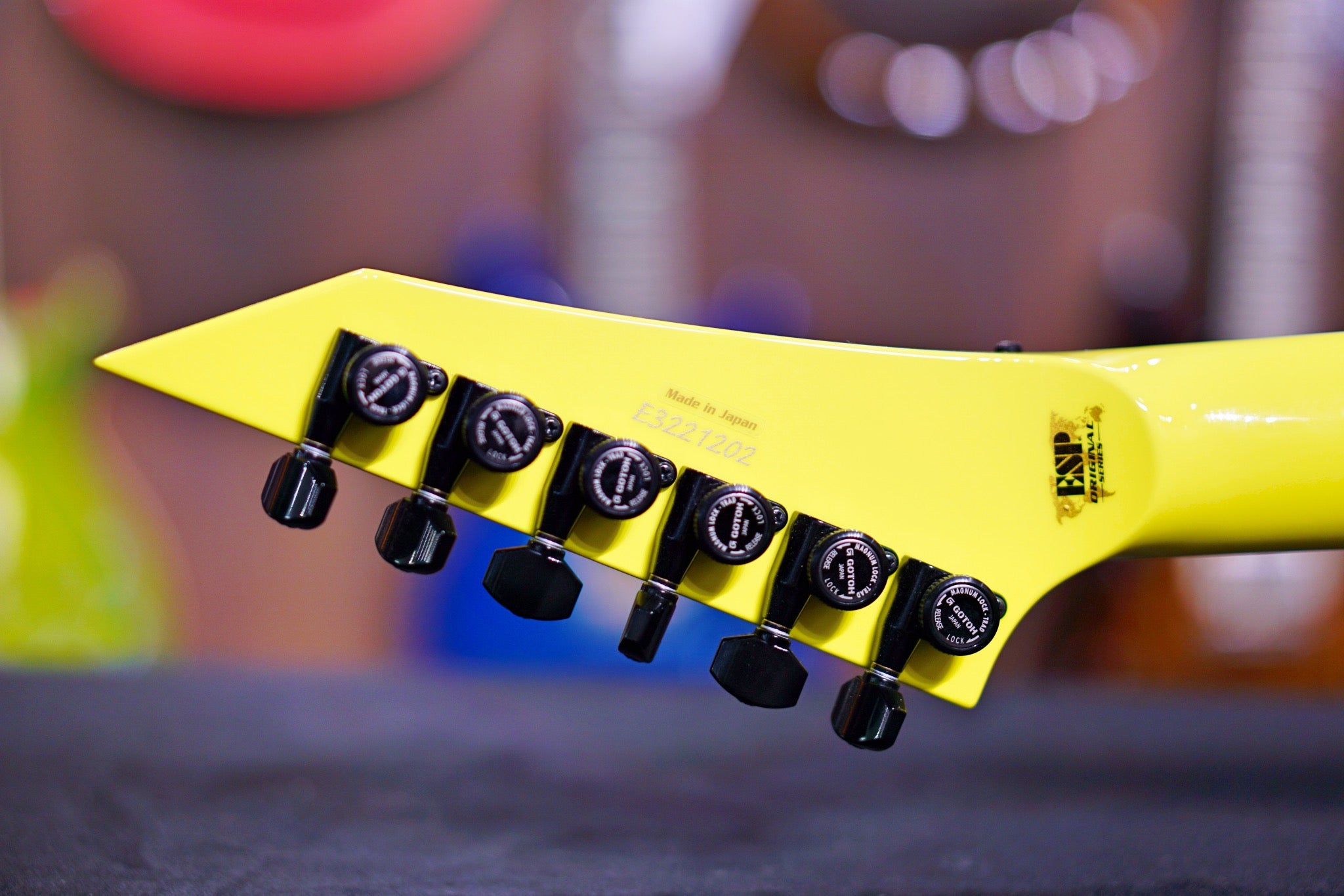 ESP Original M-II CTM Neon Yellow E3221202 - HIENDGUITAR ESP GUITAR