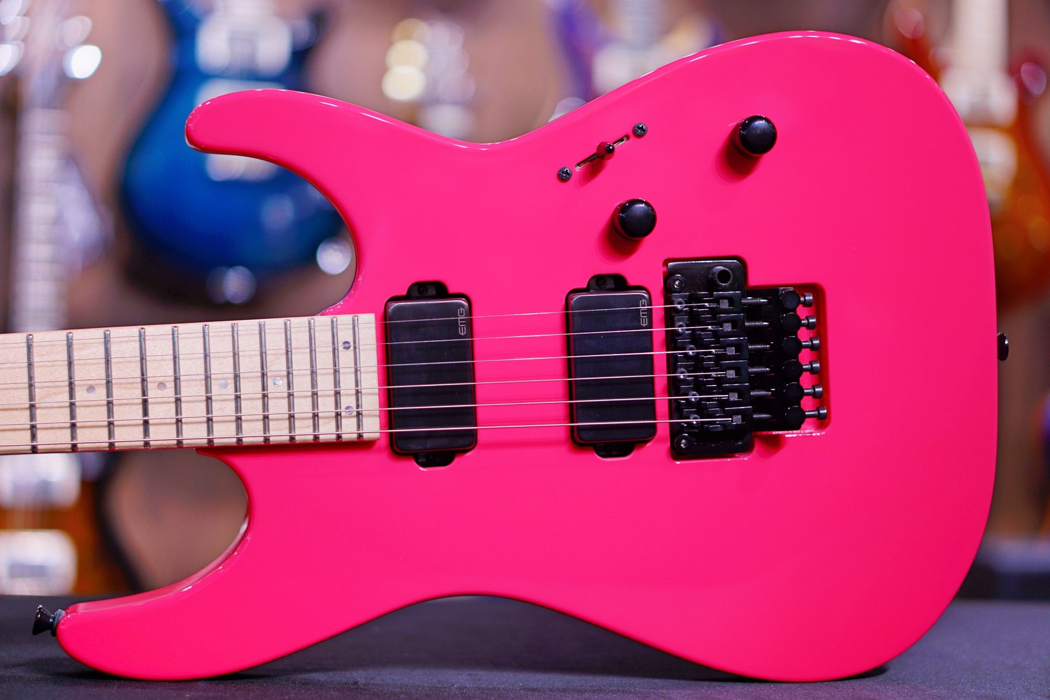 ESP ORIGINAL M-II DX/M Neon Pink E2370202 - HIENDGUITAR ESP GUITAR