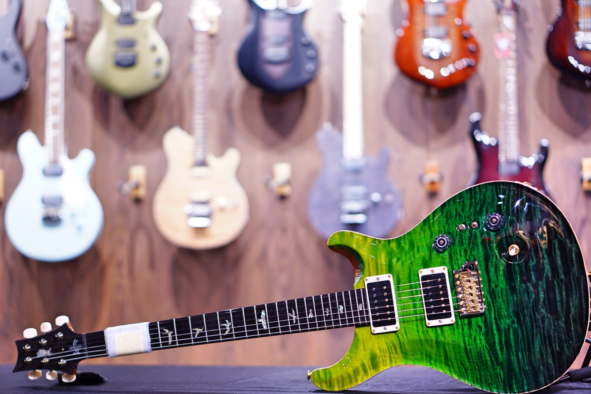 PRS 35th Anniversary Custom 24 - green fade 10top Regular Neck 0338982 - HIENDGUITAR PRS GUITAR