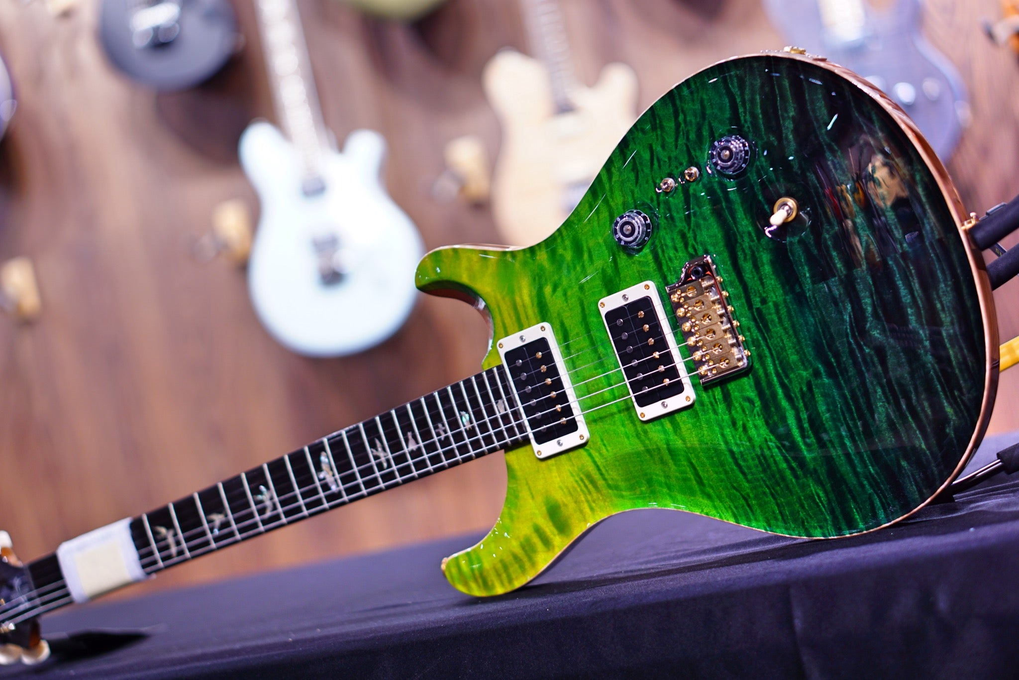 PRS 35th Anniversary Custom 24 - green fade 10top Regular Neck 0338982 - HIENDGUITAR PRS GUITAR