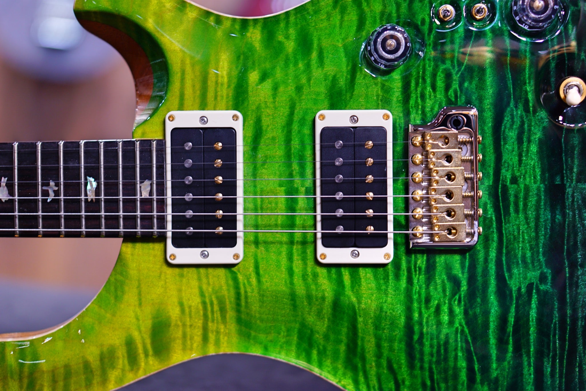 PRS 35th Anniversary Custom 24 - green fade 10top Regular Neck 0338982 - HIENDGUITAR PRS GUITAR