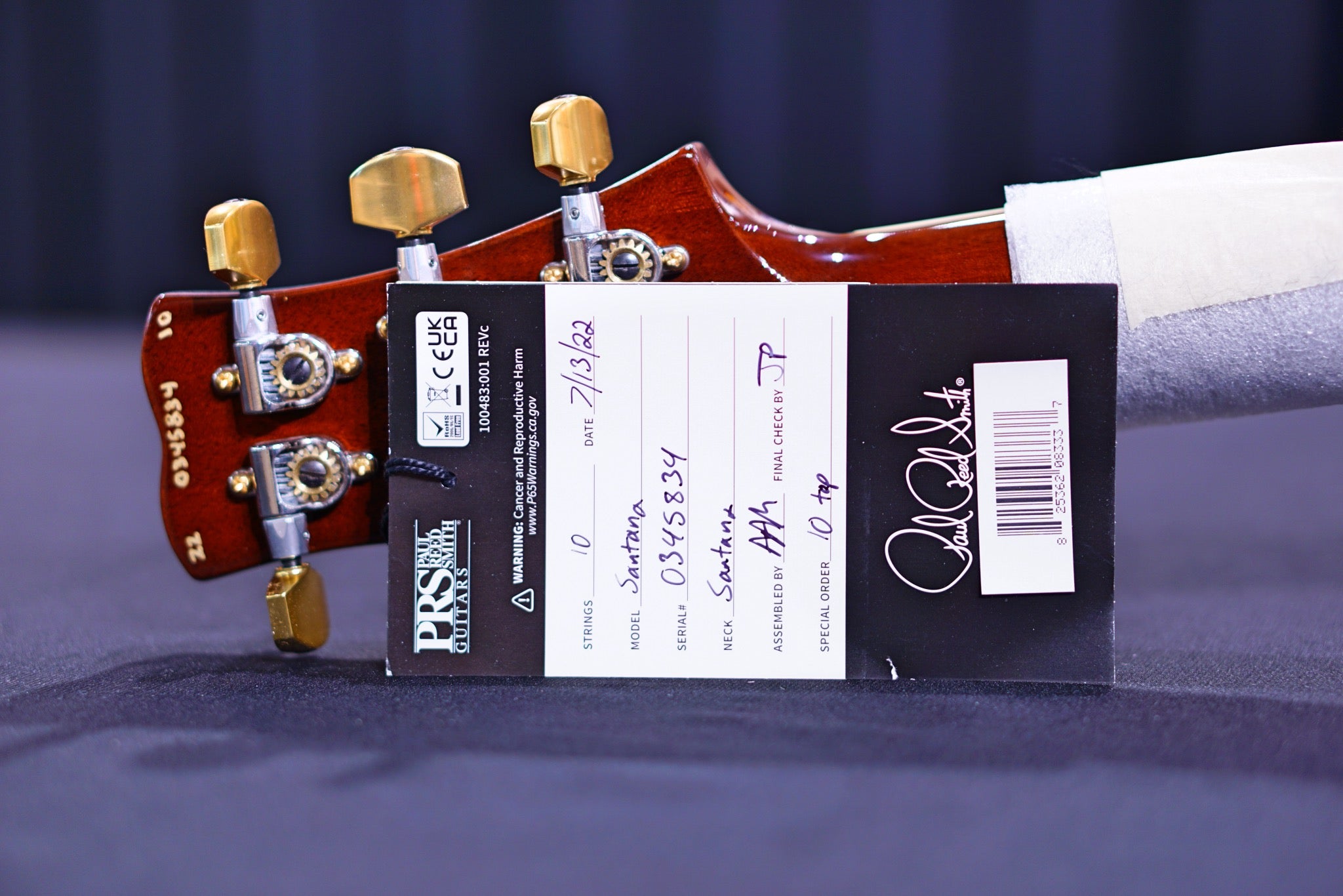 PRS Santana core run burnt almond 10 top 0345834 - HIENDGUITAR PRS GUITAR