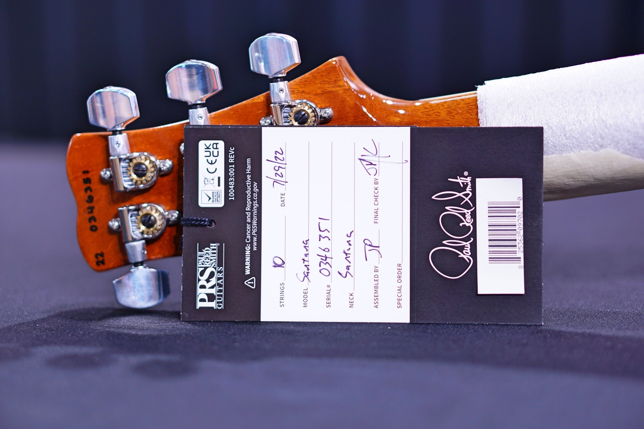 PRS Santana Aquamarine 0346351 - HIENDGUITAR PRS GUITAR