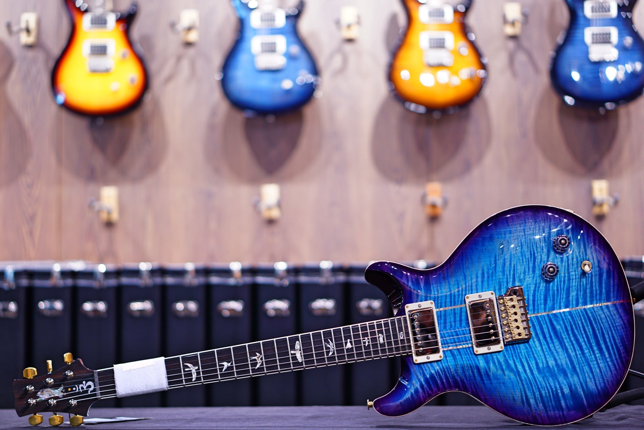 PRS Santana core run Aquableux w/Purple Burst 10 top 0343273 - HIENDGUITAR PRS GUITAR