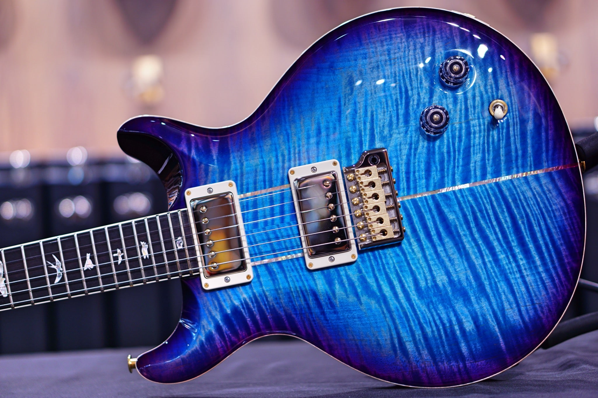 PRS Santana core run Aquableux w/Purple Burst 10 top 0343273 - HIENDGUITAR PRS GUITAR