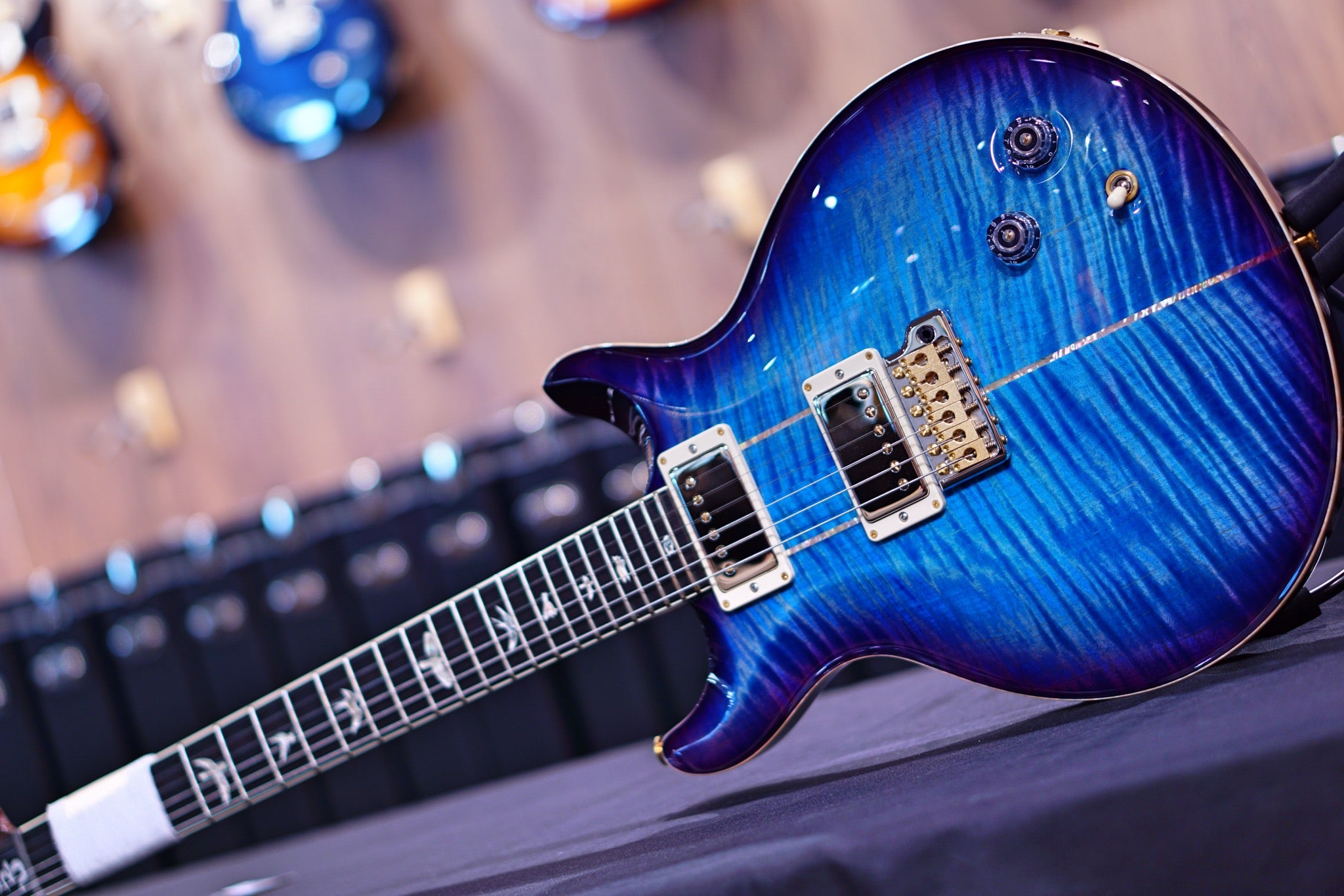 PRS Santana core run Aquableux w/Purple Burst 10 top 0343273 - HIENDGUITAR PRS GUITAR