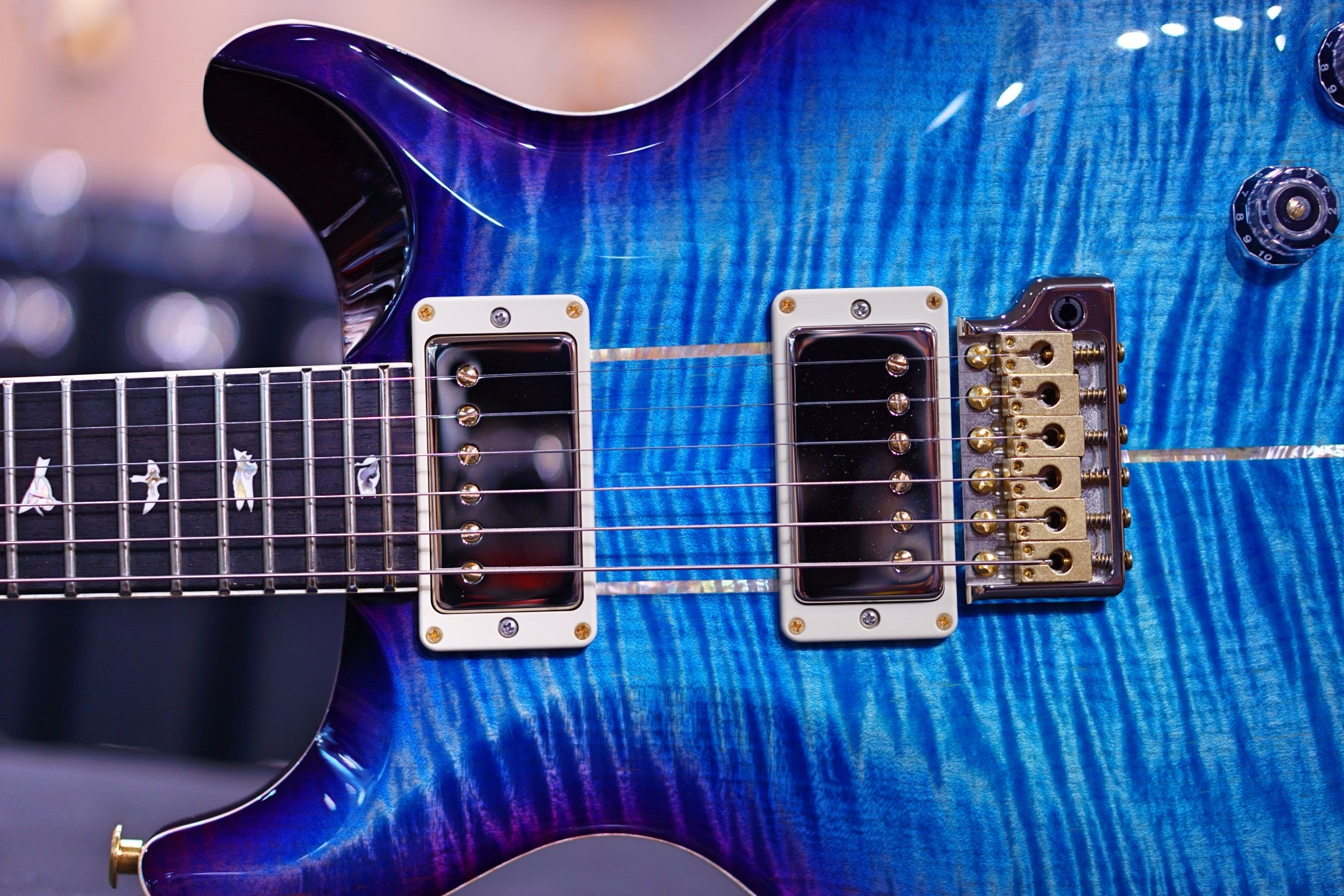 PRS Santana core run Aquableux w/Purple Burst 10 top 0343273 - HIENDGUITAR PRS GUITAR