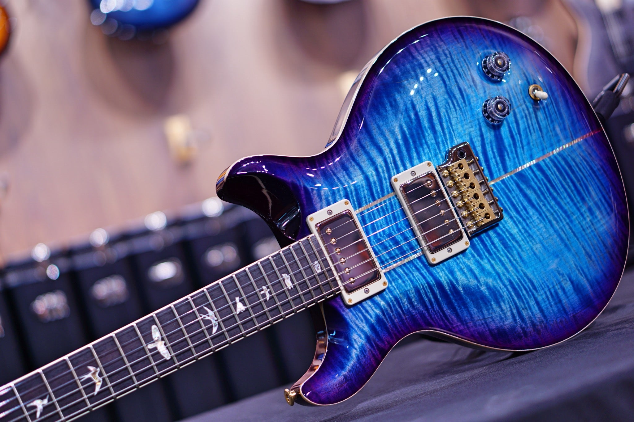 PRS Santana core run Aquableux w/Purple Burst 10 top 0343273 - HIENDGUITAR PRS GUITAR