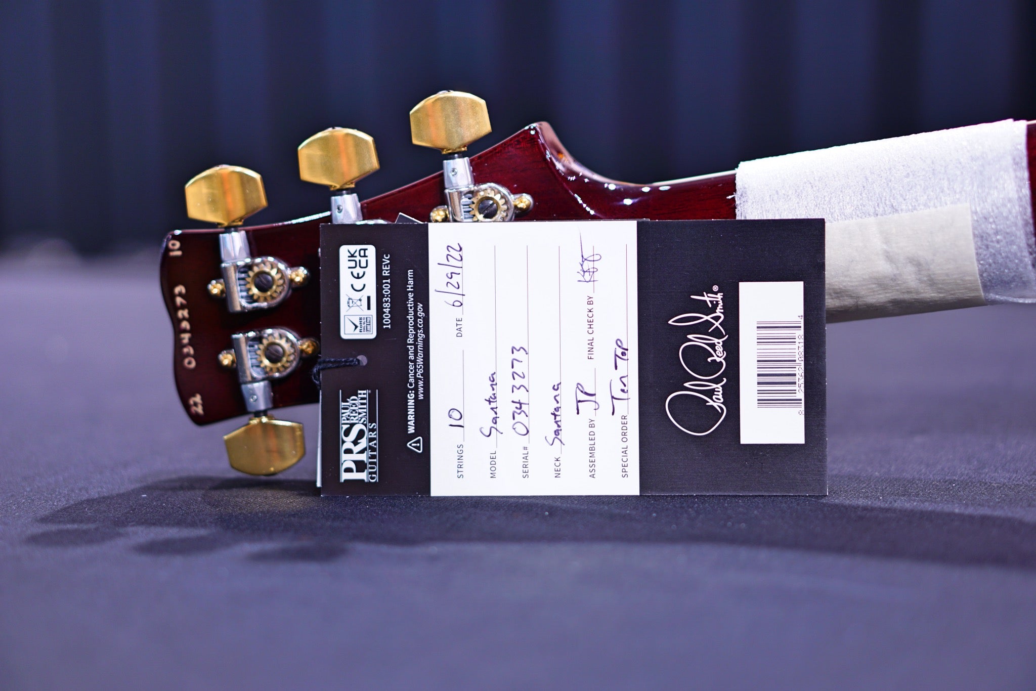 PRS Santana core run Aquableux w/Purple Burst 10 top 0343273 - HIENDGUITAR PRS GUITAR