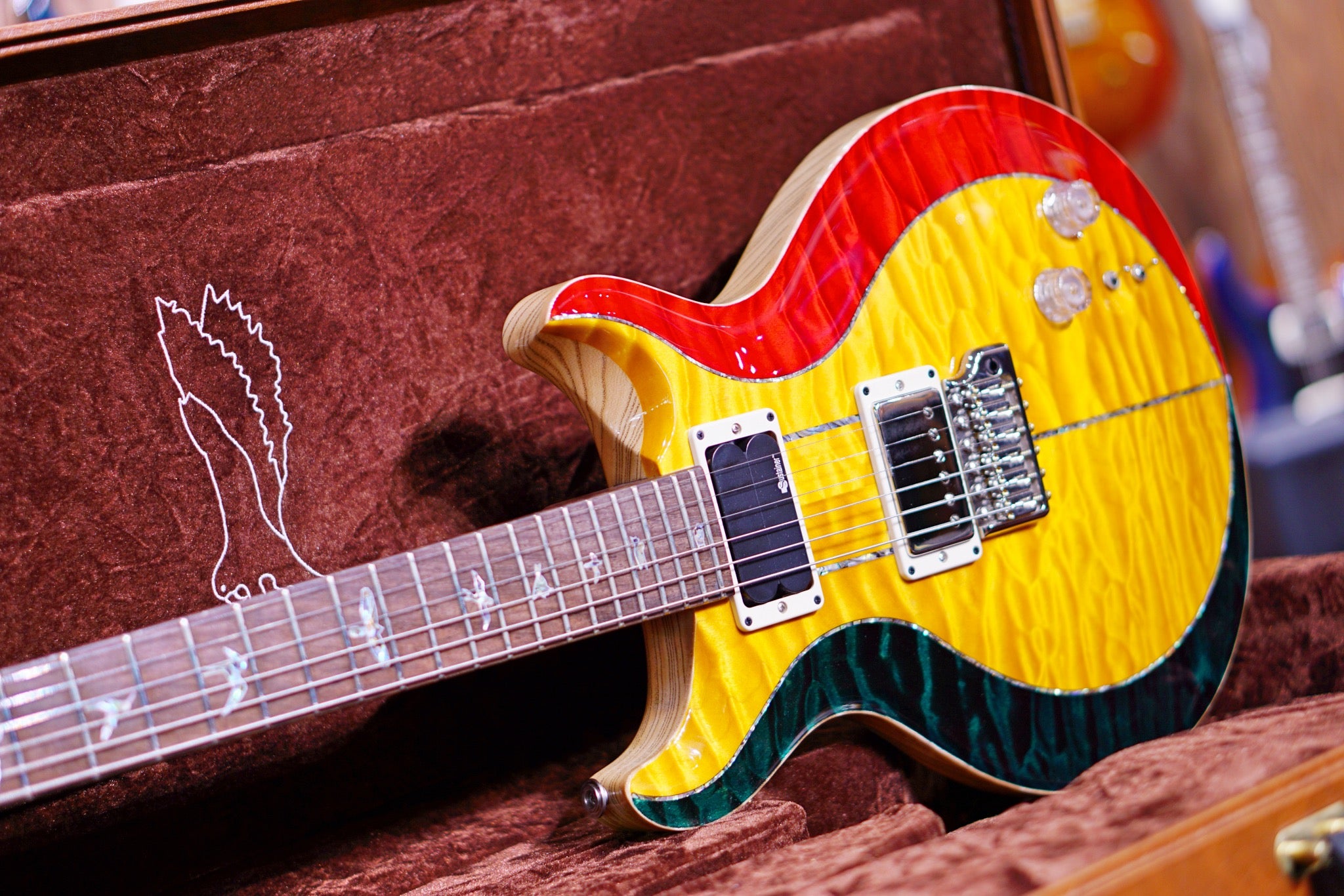 PRS Private stock Santana rastafarian - HIENDGUITAR PRS GUITAR