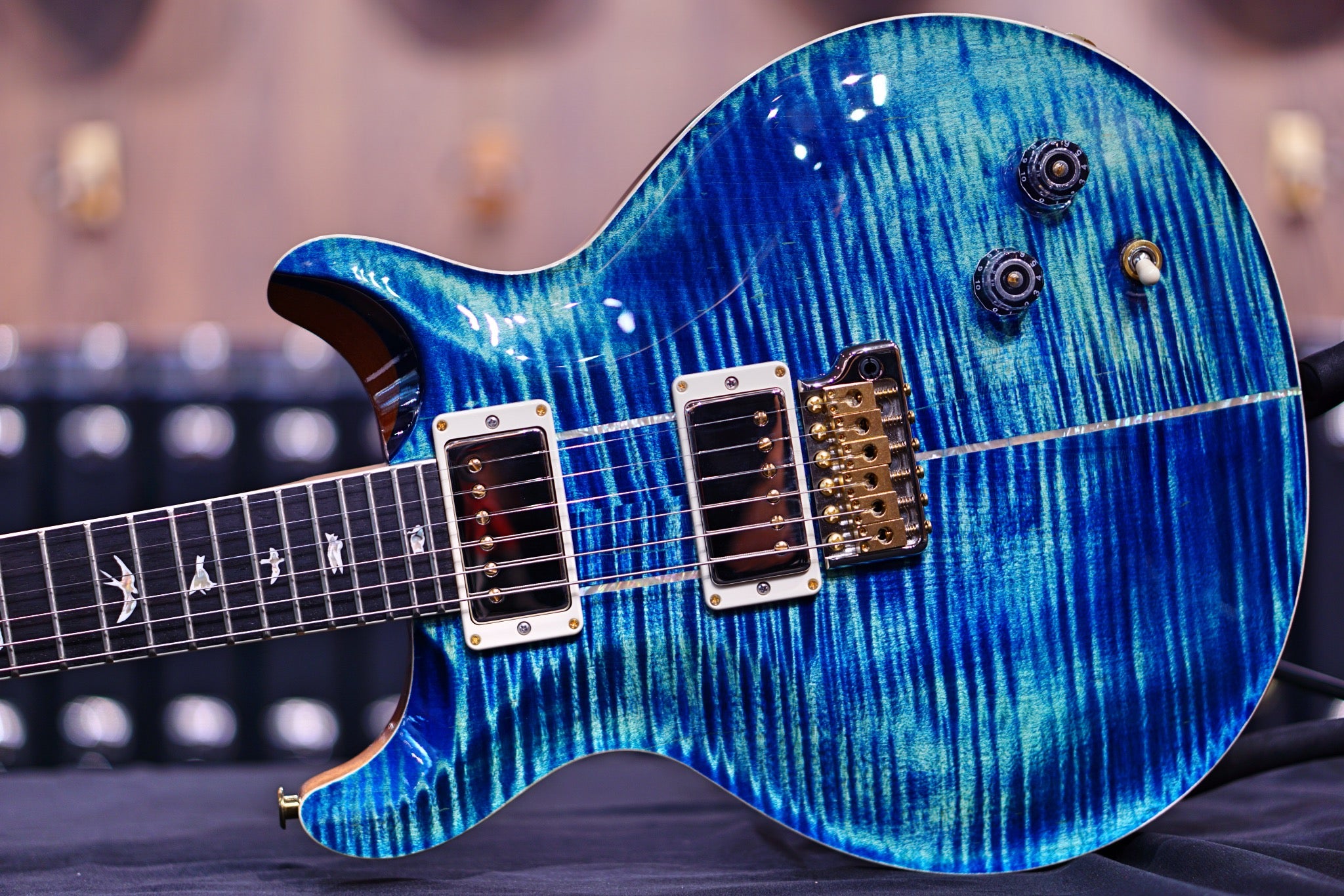 PRS Santana river blue 10 top 0350513 - HIENDGUITAR PRS GUITAR