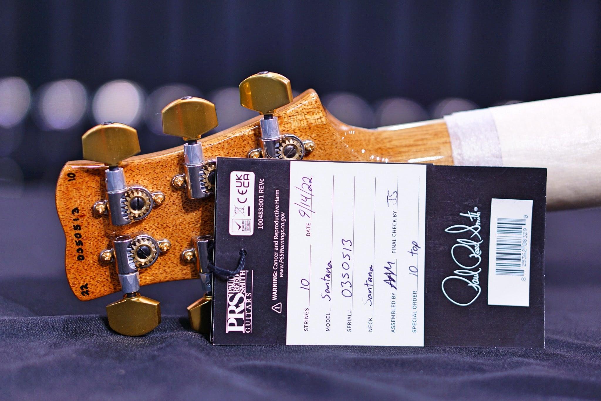 PRS Santana river blue 10 top 0350513 - HIENDGUITAR PRS GUITAR