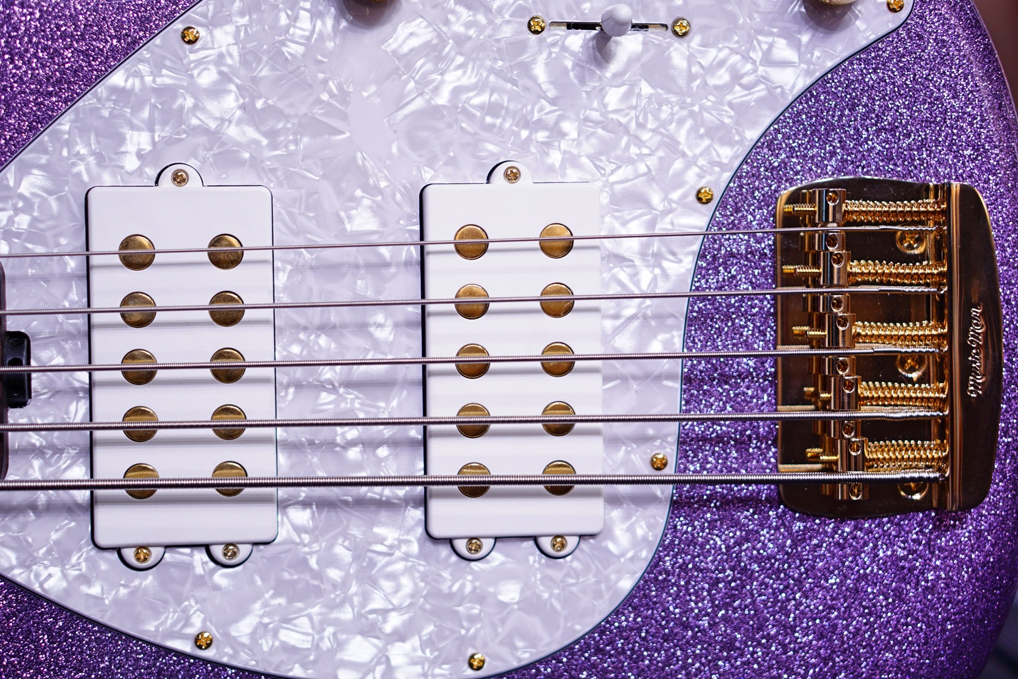 Ernie Ball Music Man StingRay Special 5 HH Bass Guitar - Amethyst Sparkle with Rosewood Fingerboard F91626 - HIENDGUITAR Musicman bass