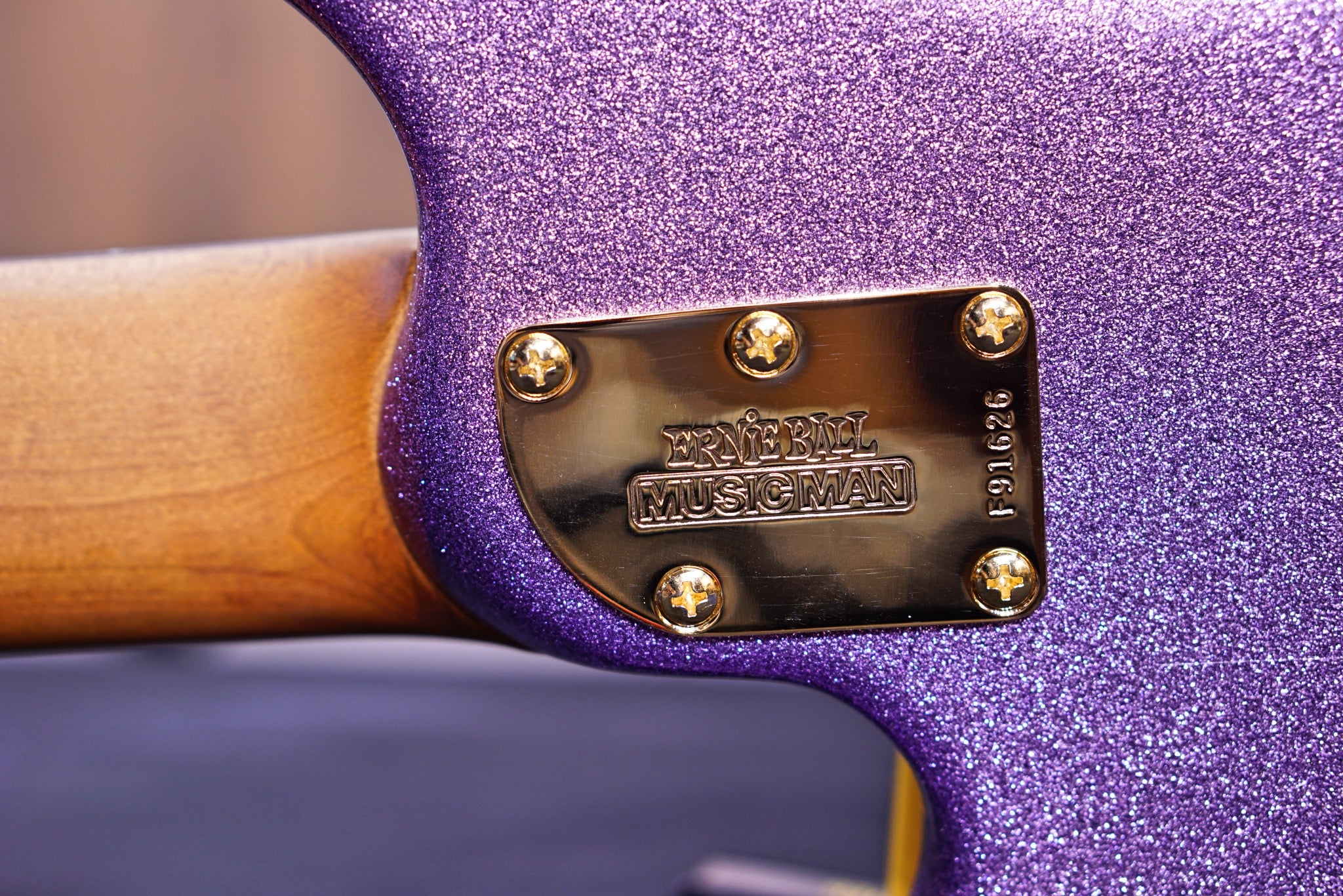 Ernie Ball Music Man StingRay Special 5 HH Bass Guitar - Amethyst Sparkle with Rosewood Fingerboard F91626 - HIENDGUITAR Musicman bass