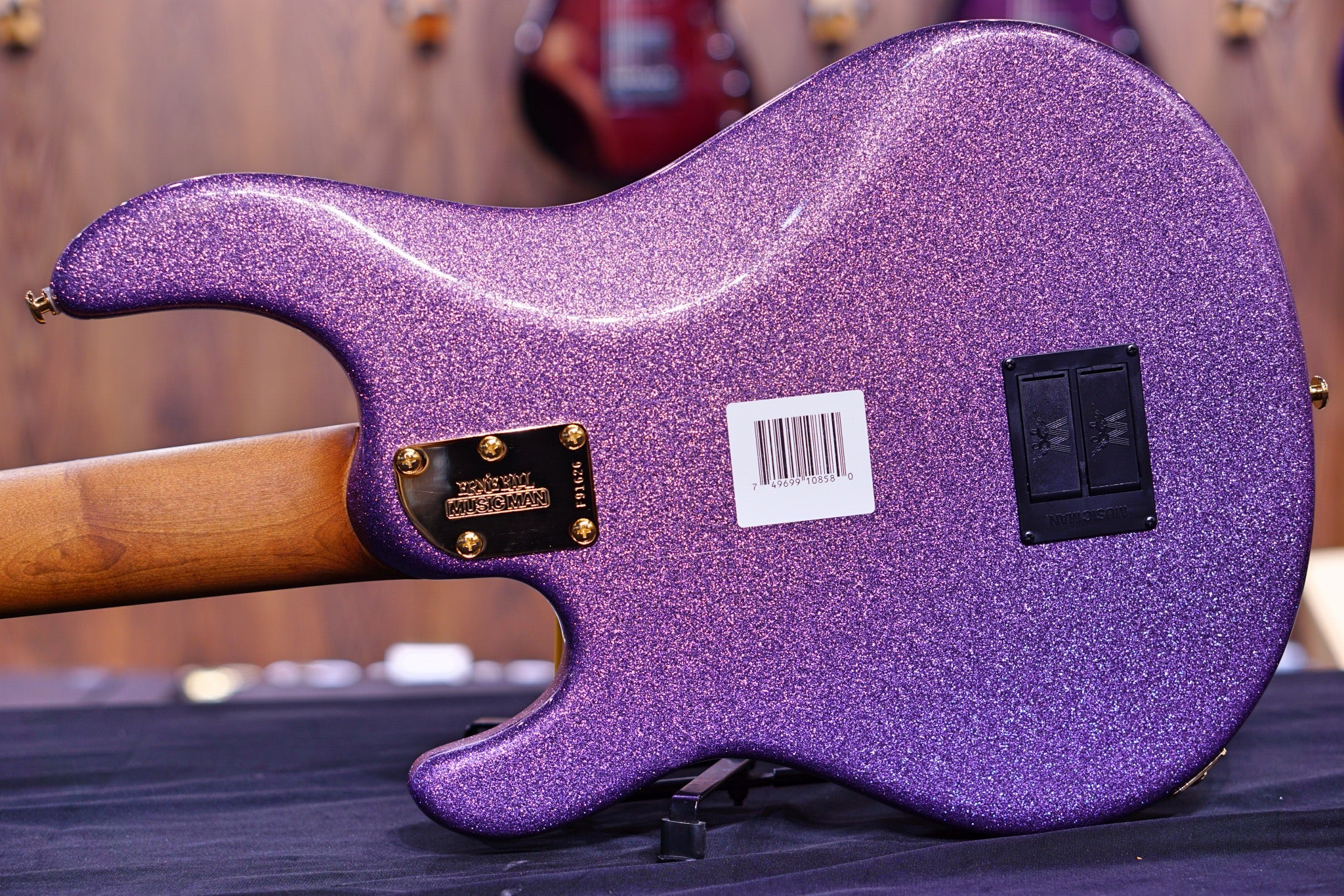 Ernie Ball Music Man StingRay Special 5 HH Bass Guitar - Amethyst Sparkle with Rosewood Fingerboard F91626 - HIENDGUITAR Musicman bass