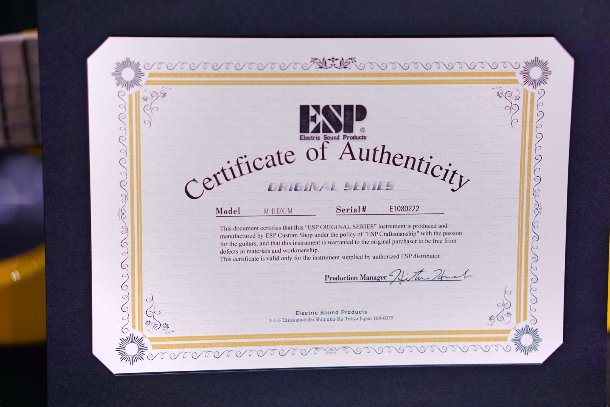 ESP ORIGINAL M-II DX/M Speed yellow BMW E1080222 - HIENDGUITAR ESP GUITAR