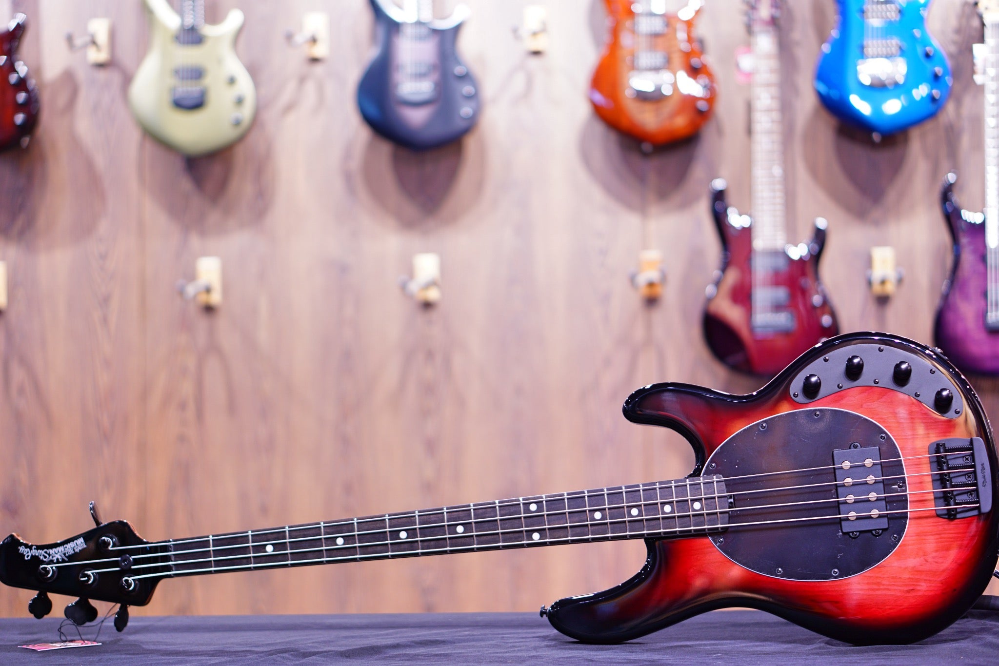 Ernie Ball Music Man StingRay Special 4 H Bass Guitar - Raspberry Burst with Ebony Fingerboard F95360 - HIENDGUITAR Musicman bass