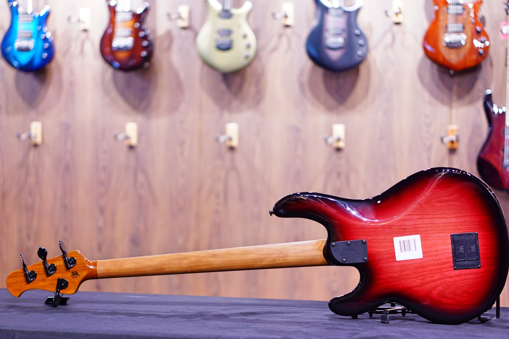 Ernie Ball Music Man StingRay Special 4 H Bass Guitar - Raspberry Burst with Ebony Fingerboard F95360 - HIENDGUITAR Musicman bass