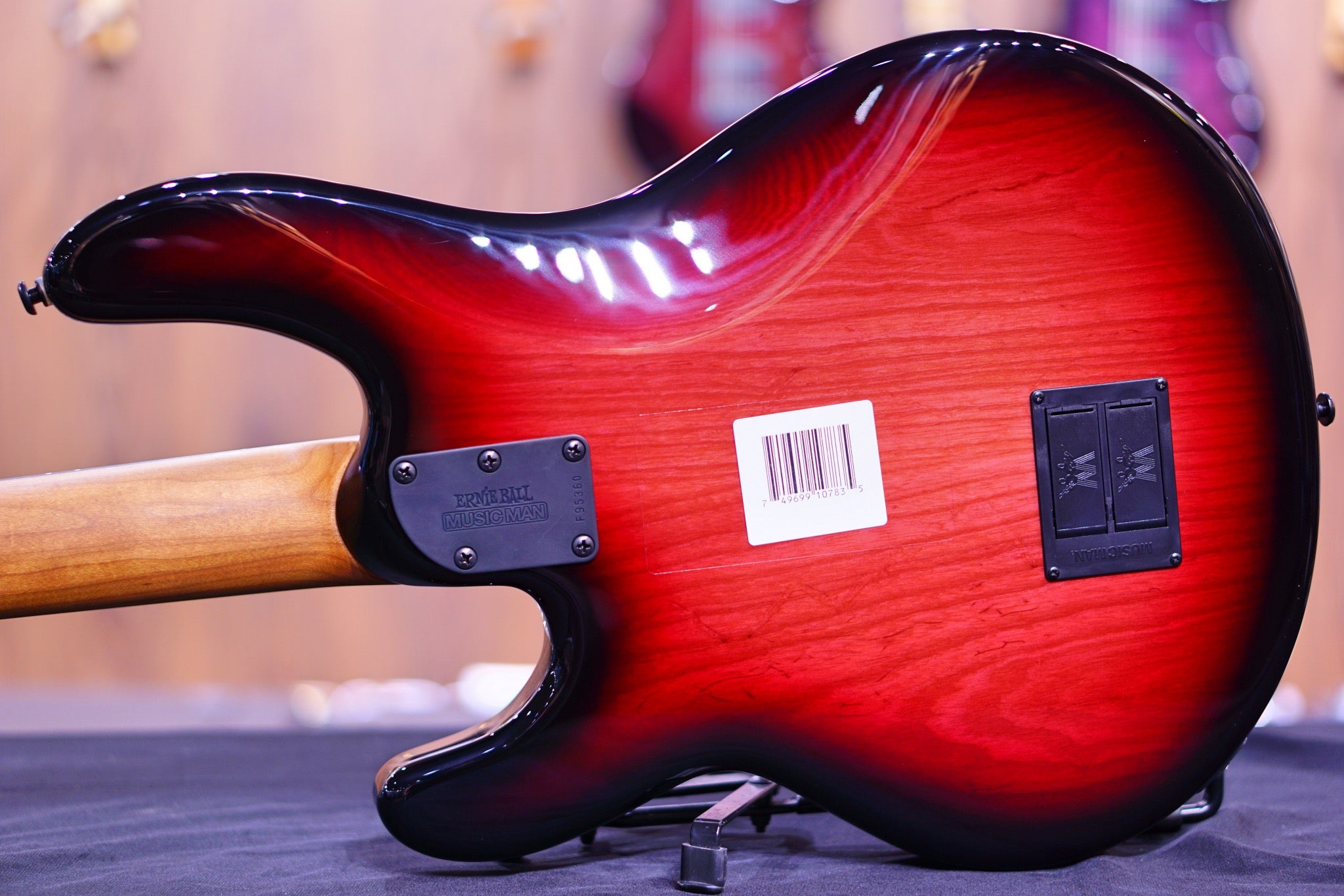 Ernie Ball Music Man StingRay Special 4 H Bass Guitar - Raspberry Burst with Ebony Fingerboard F95360 - HIENDGUITAR Musicman bass