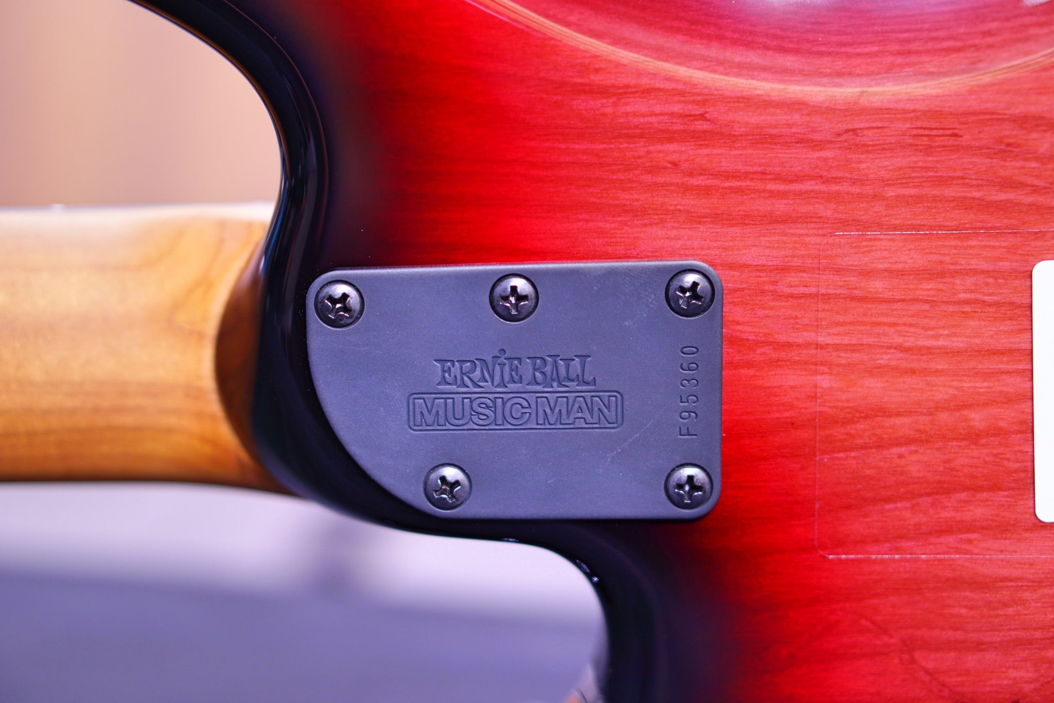 Ernie Ball Music Man StingRay Special 4 H Bass Guitar - Raspberry Burst with Ebony Fingerboard F95360 - HIENDGUITAR Musicman bass