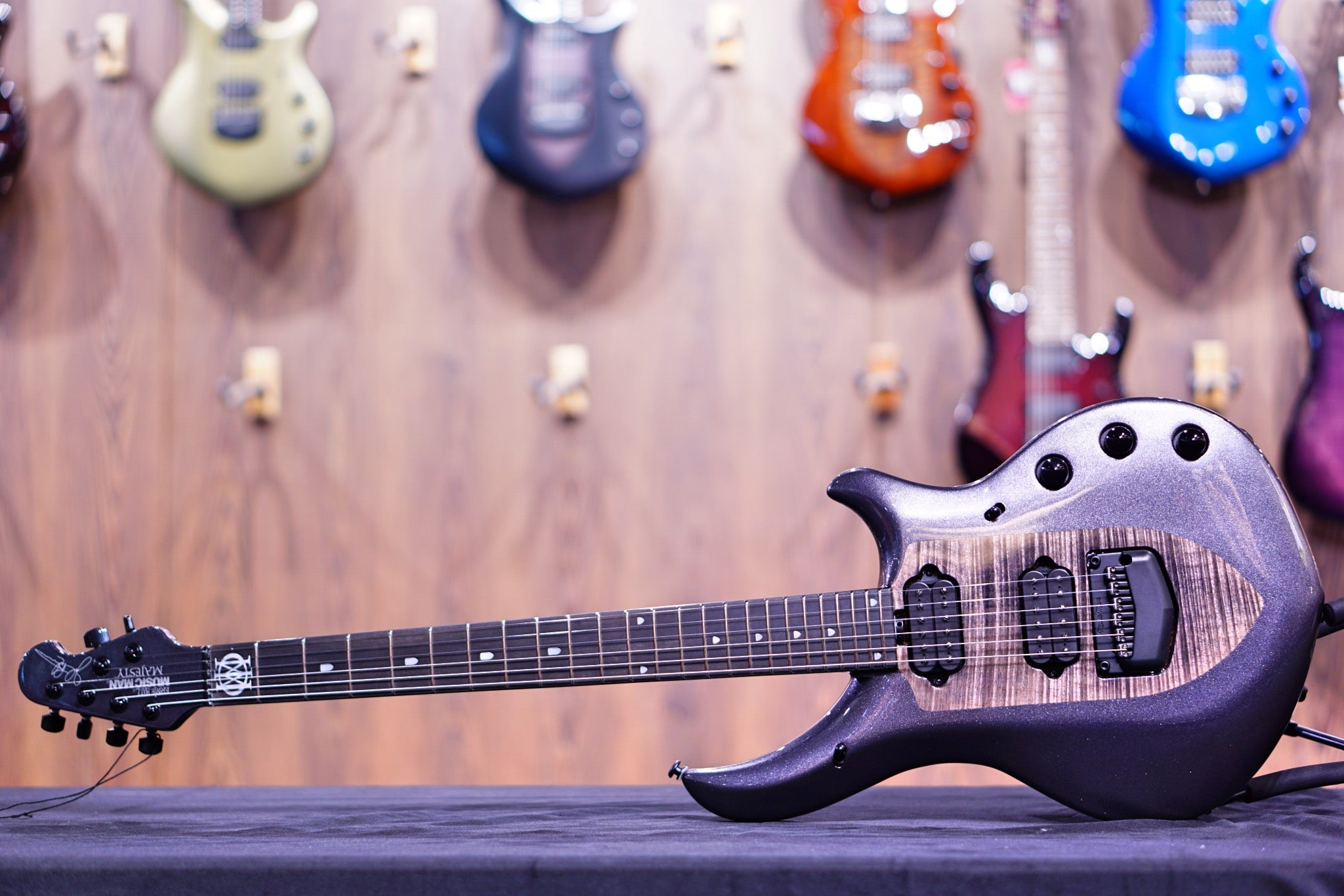 Ernie Ball Music Man Majesty John Petrucci Signature Electric Guitar - Smoked Pearl M014661 - HIENDGUITAR Musicman GUITAR