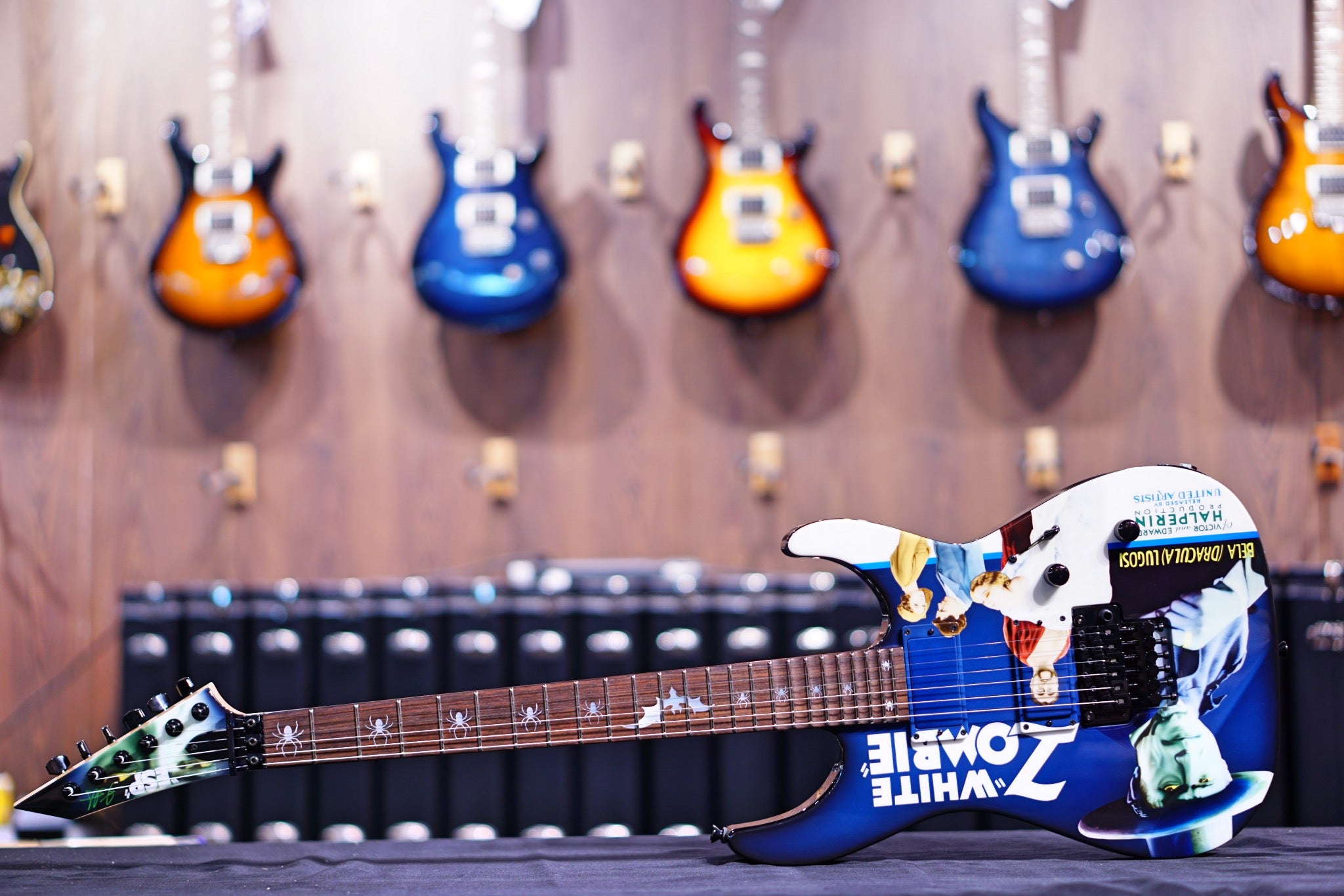 ESP White Zombie Kirk hammett signature - HIENDGUITAR ESP GUITAR