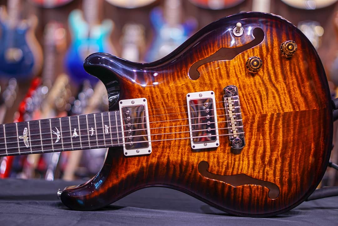 PRS Hollowbody in black gold burst 0265743 - HIENDGUITAR PRS GUITAR