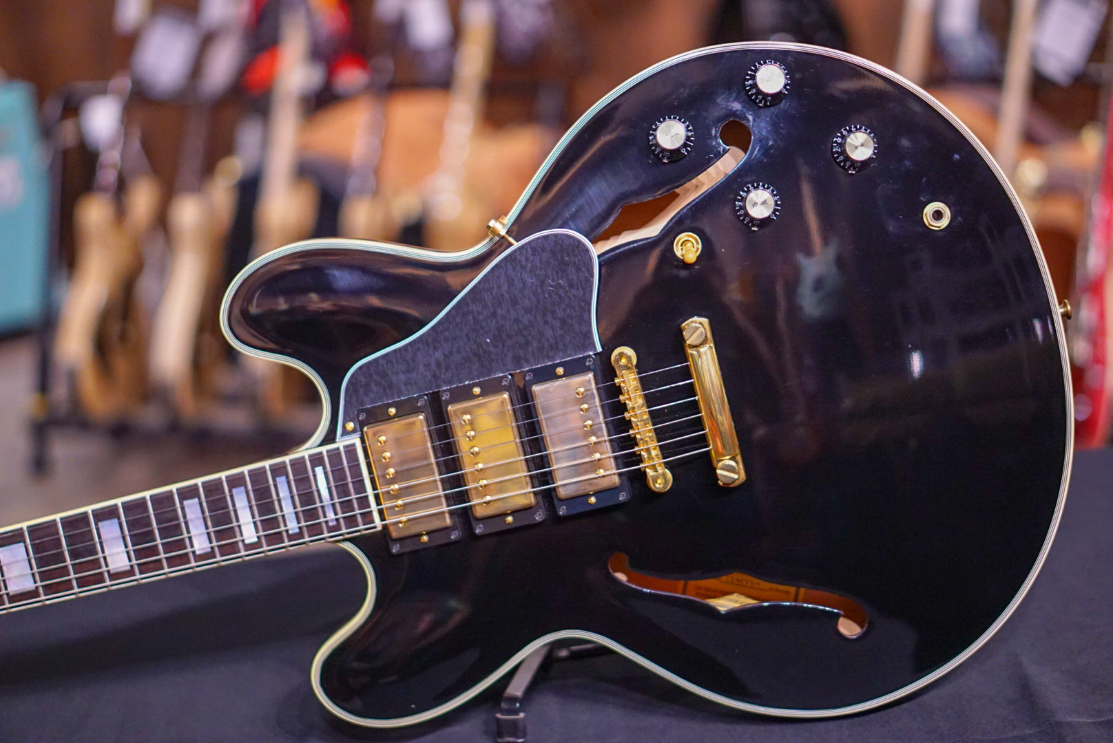 Gibson ES355 Black Beauty 2018 - Ebony - HIENDGUITAR GIBSON GUITAR