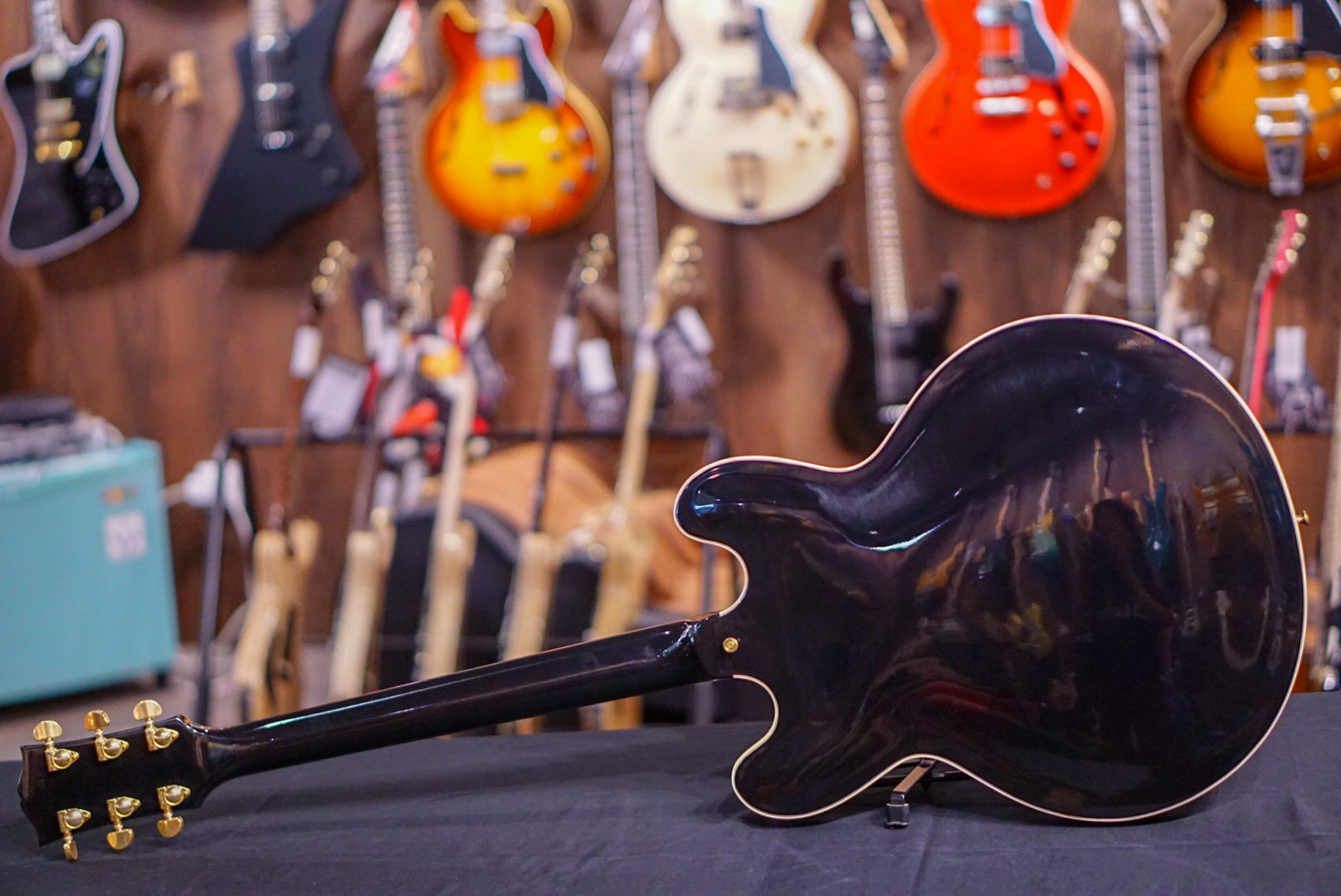 Gibson ES355 Black Beauty 2018 - Ebony - HIENDGUITAR GIBSON GUITAR