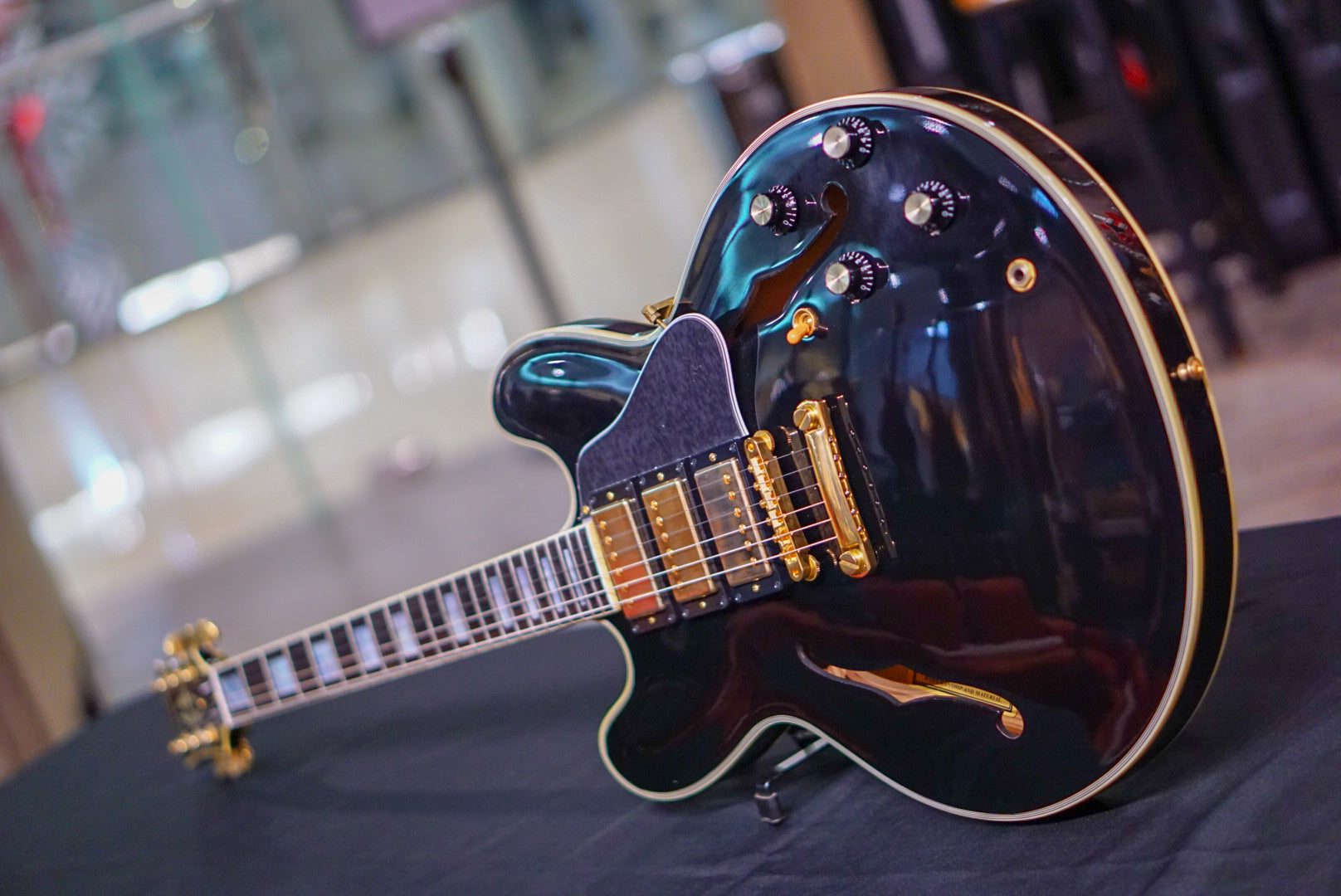 Gibson ES355 Black Beauty 2018 - Ebony - HIENDGUITAR GIBSON GUITAR