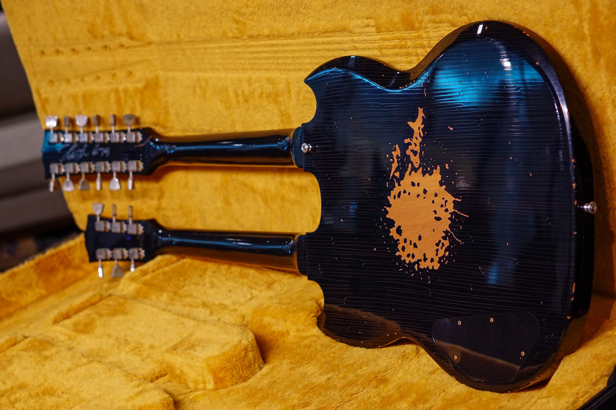 Gibson Slash 1966 EDS-1275 Doubleneck - Signed/Aged Double Your Appetite - HIENDGUITAR Gibson GUITAR