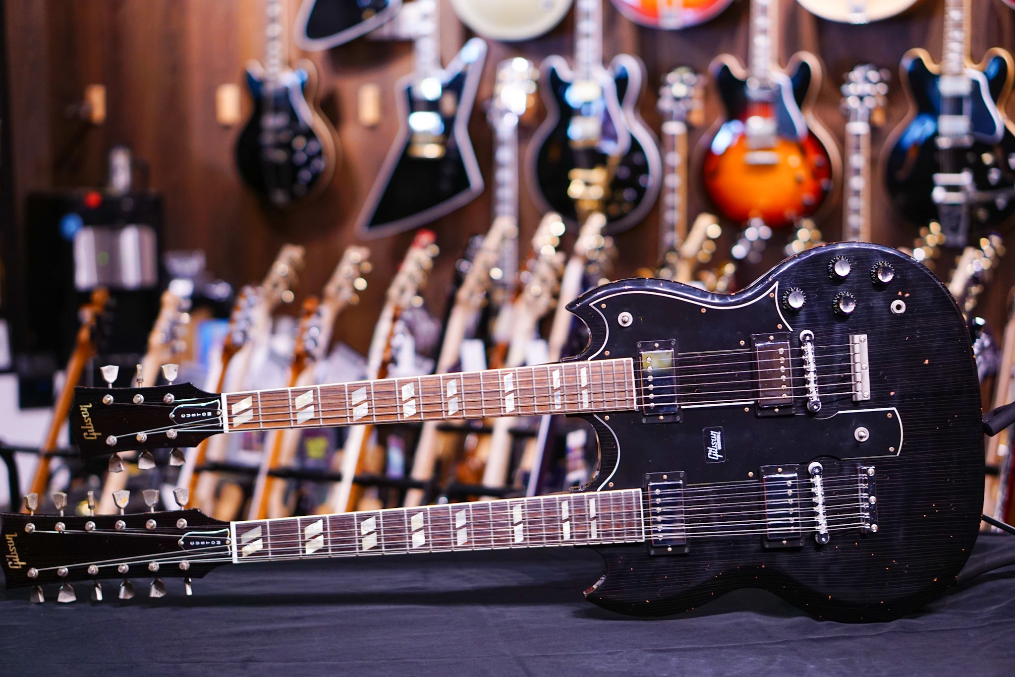 Gibson Slash 1966 EDS-1275 Doubleneck - Signed/Aged Double Your Appetite - HIENDGUITAR Gibson GUITAR