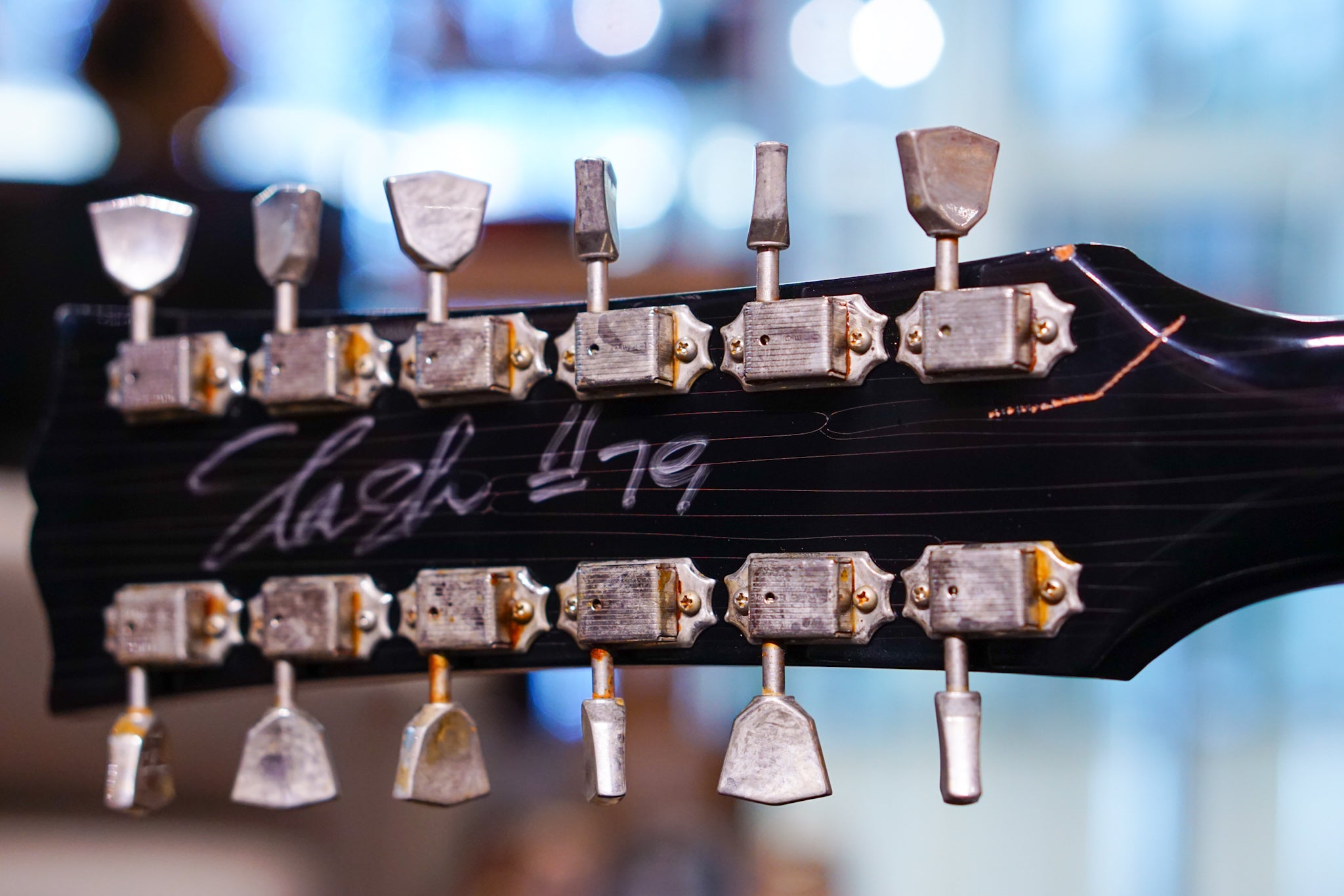 Gibson Slash 1966 EDS-1275 Doubleneck - Signed/Aged Double Your Appetite - HIENDGUITAR Gibson GUITAR