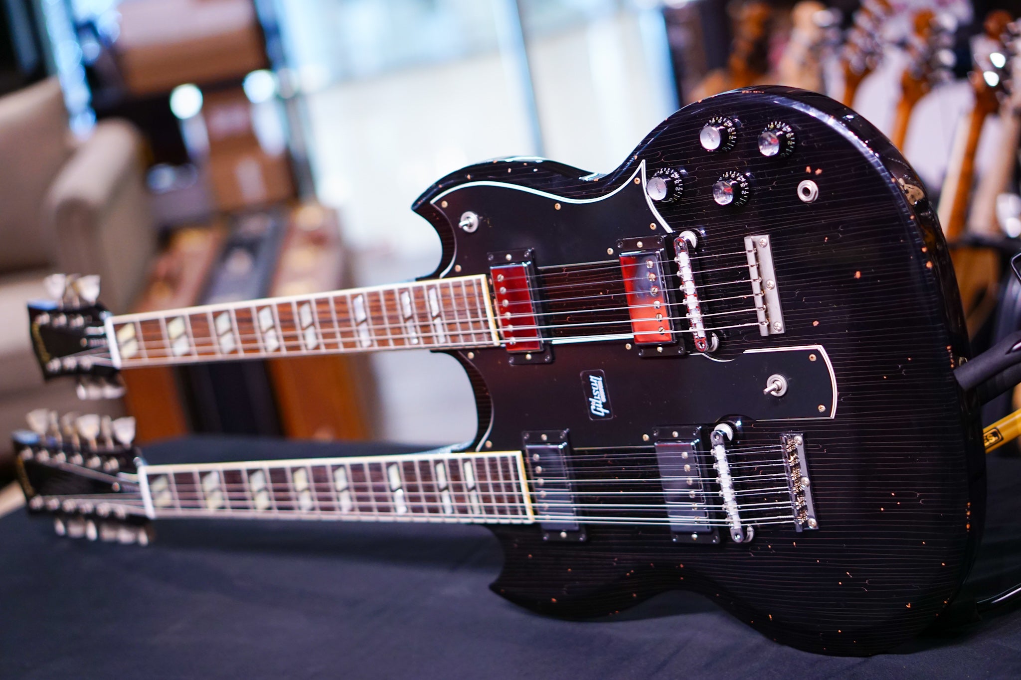 Gibson Slash 1966 EDS-1275 Doubleneck - Signed/Aged Double Your Appetite - HIENDGUITAR Gibson GUITAR