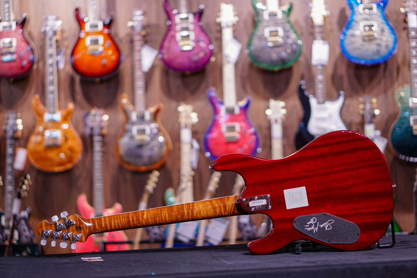 Music Man Steve Morse Hh Ball Family Reserve - Caramel Burst Flame G86051 - HIENDGUITAR Musicman GUITAR