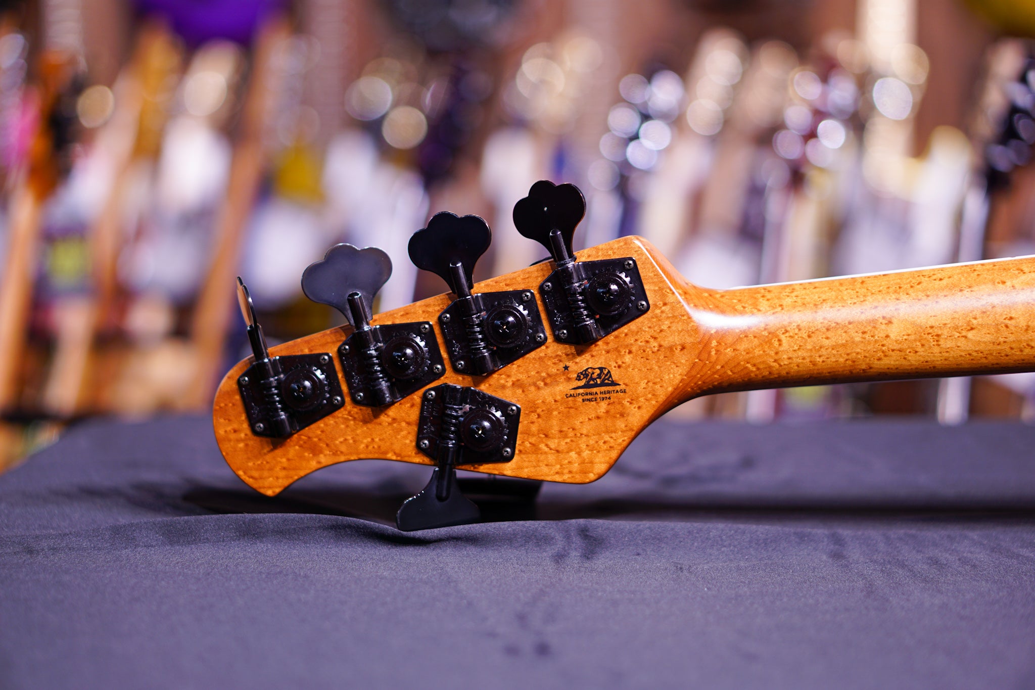 Ernie Ball Music Man BFR StingRay 5 - Giants Orange Quilt F85378 - HIENDGUITAR Musicman GUITAR