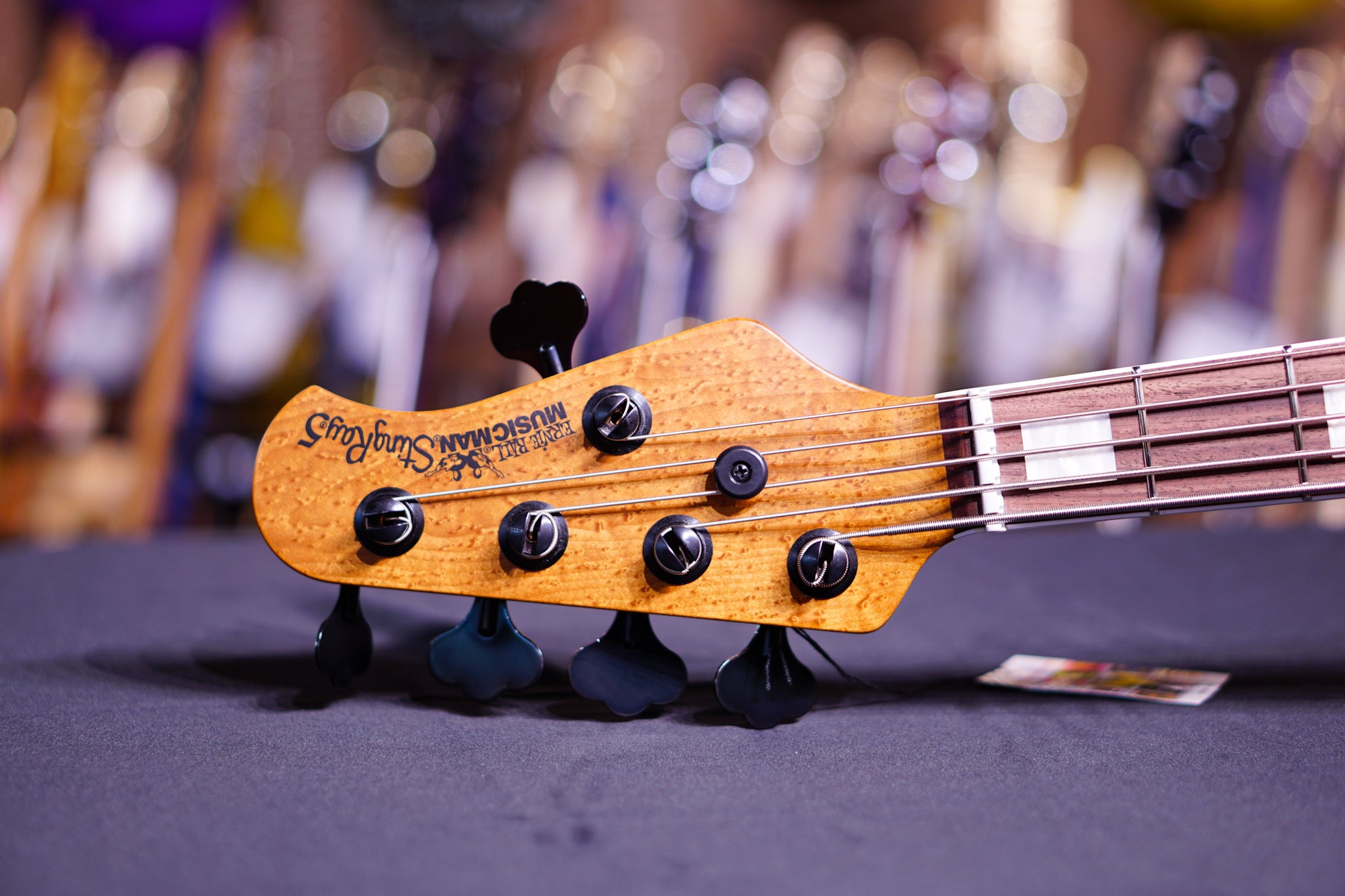 Ernie Ball Music Man BFR StingRay 5 - Giants Orange Quilt F85378 - HIENDGUITAR Musicman GUITAR