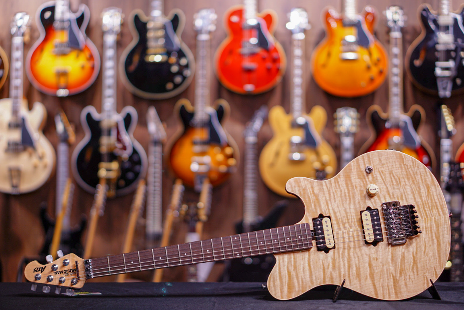 Music Man Axis Natural Quilt Match Headstock G85124 - HIENDGUITAR Musicman GUITAR